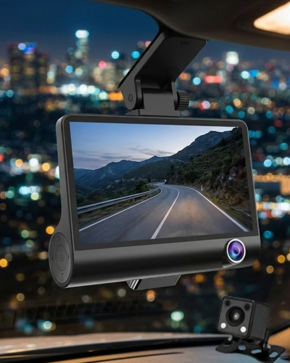 Çift Lens Araç İçi Kamera Full HD 1080P Gece Görüş ve Park Modlu Güvenlik Sistemi