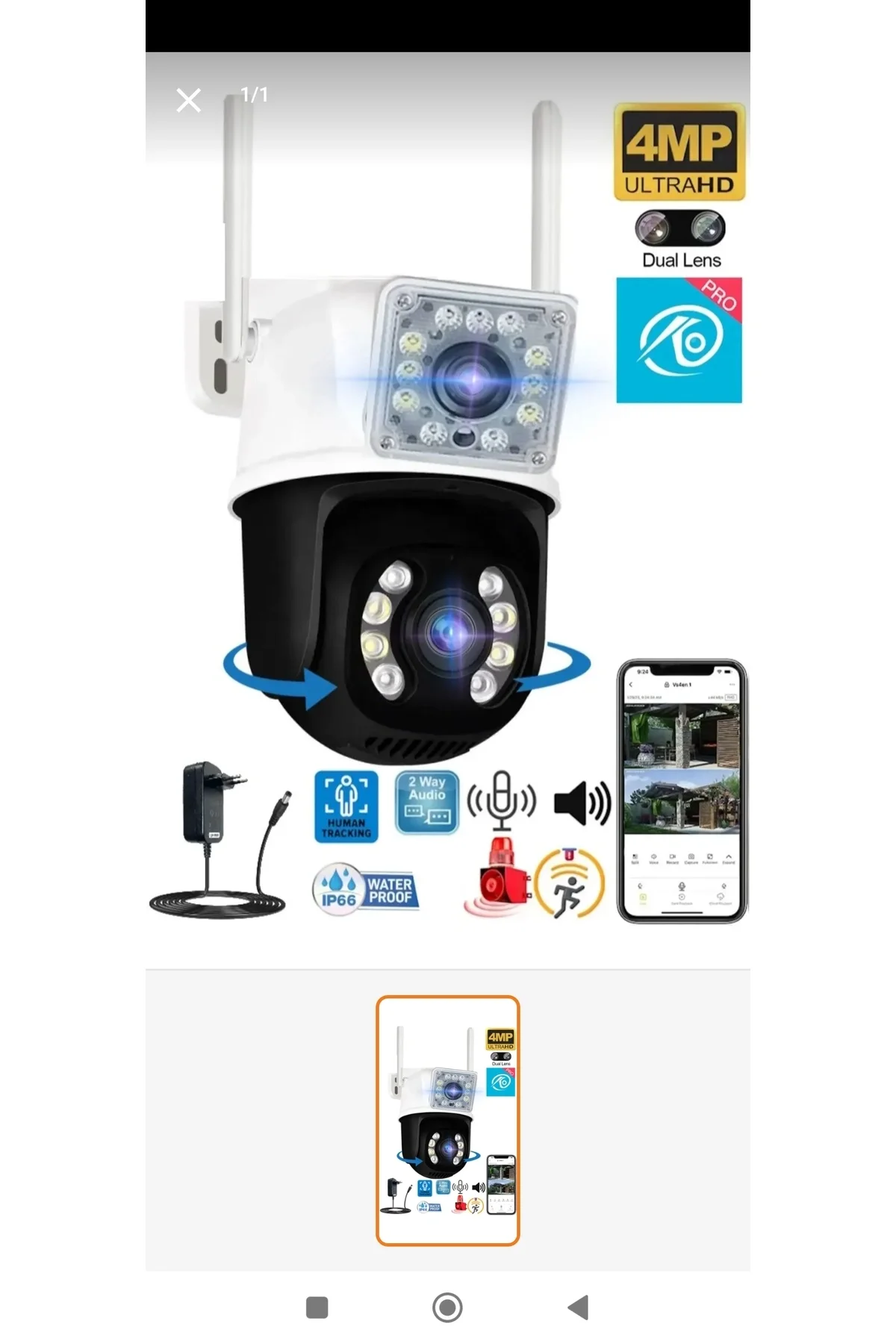 Çift lens gece renkli 3+3MP güvenlik erası adaptörlü 2 yıl garantili - Elektronik Fiyatı, Yorumları ve Özellikleri