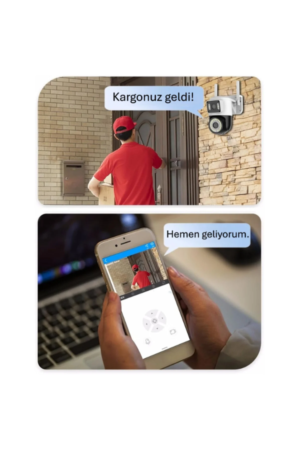 Çift Lensli Dış Mekan Wi-Fi Kamera