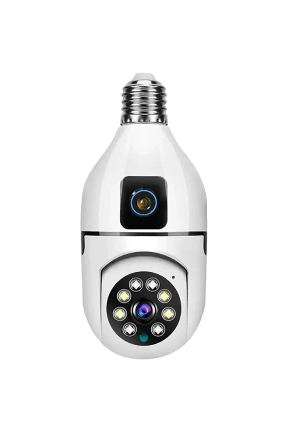 Çift Lensli Duy Girişli Kablosuz Ampul Kamera