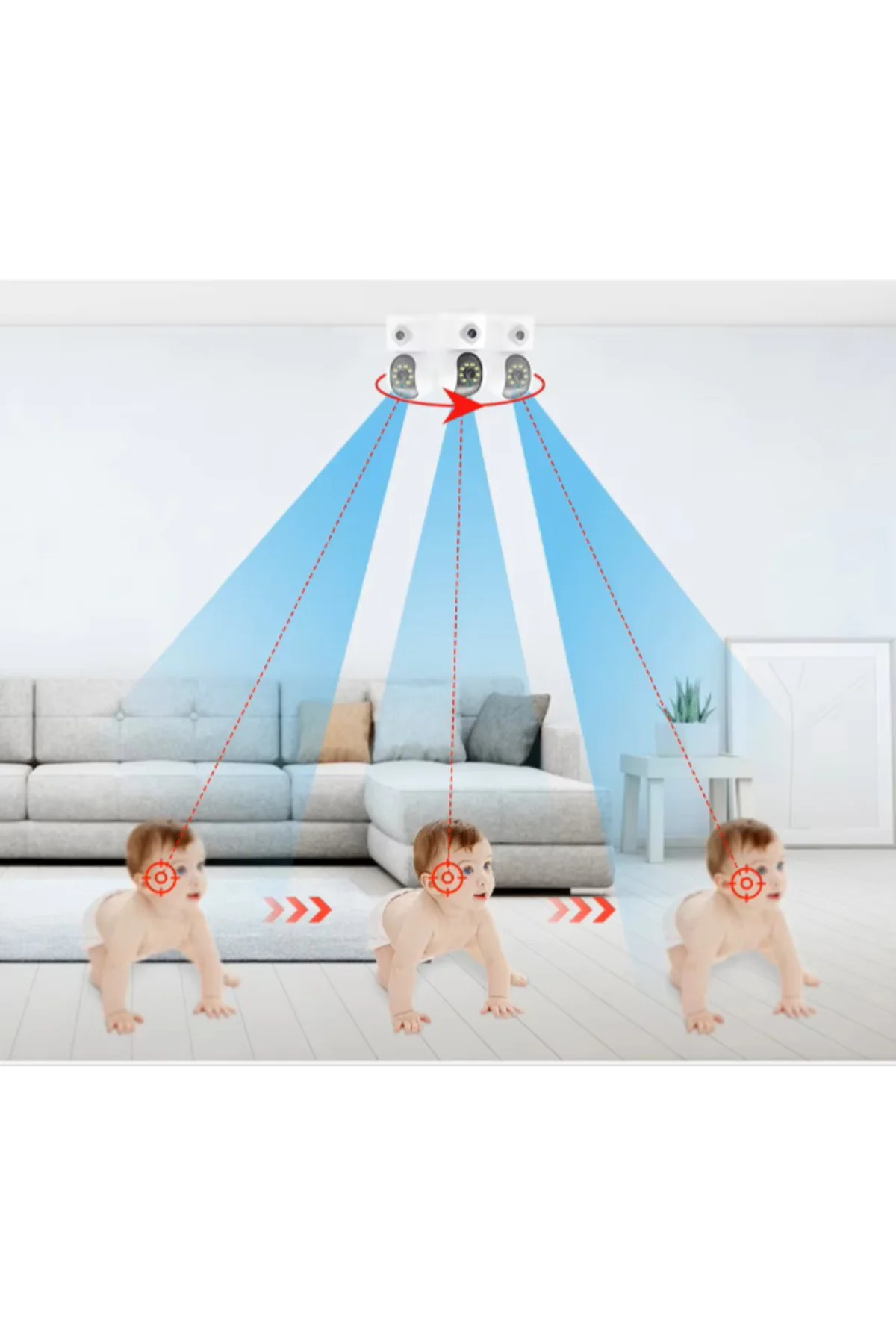 Çift Lensli İç Mekan Wi-Fi Kamera