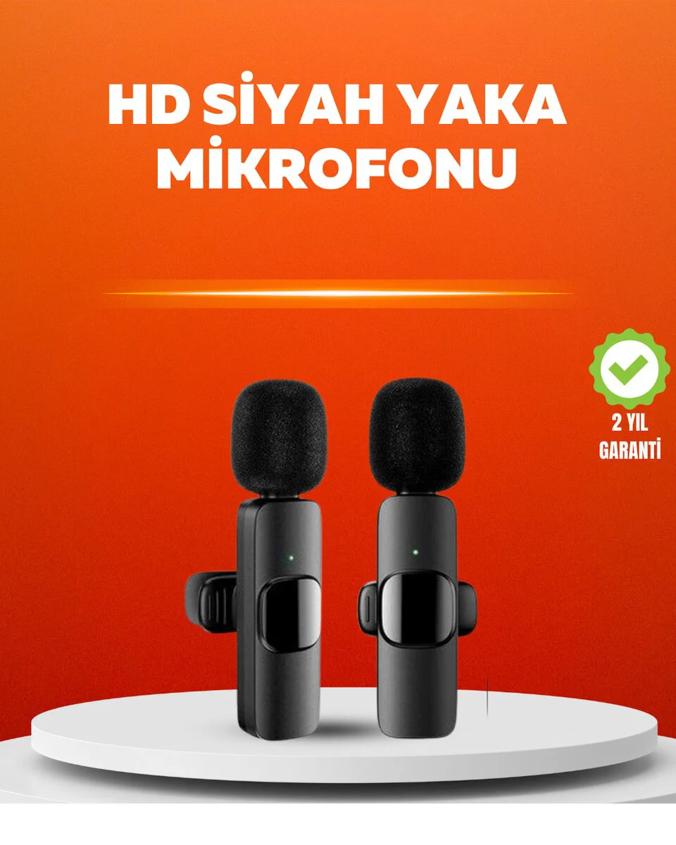 Çift Mikrofonlu Kablosuz Kayıt Seti - iPhone Uyumlu, 360° Ses ve Gürültü Engelleme