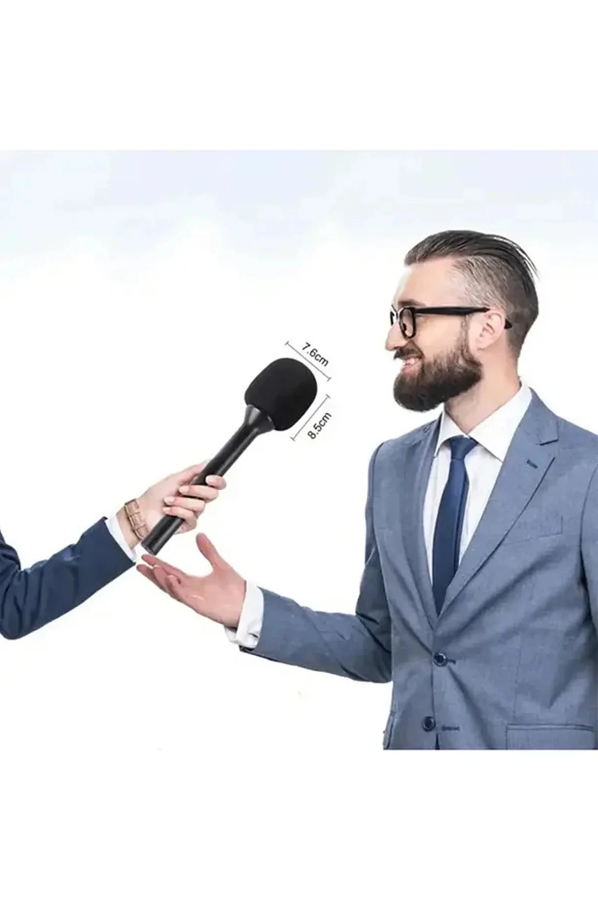 Çift Mikrofonlu Profosyonel Kablosuz Yüksek Kaliteli Ses Kaydı Rö