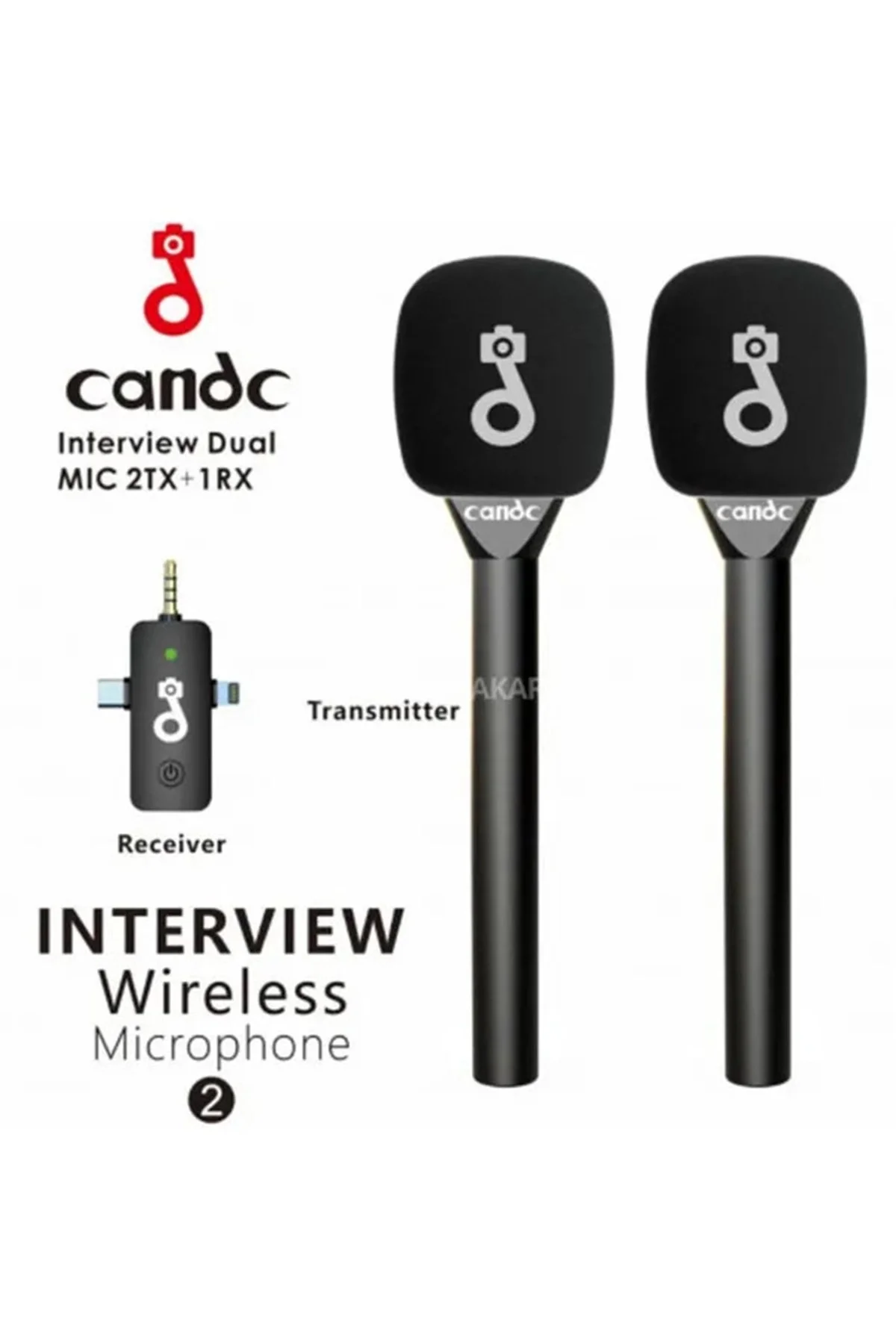 Çift Mikrofonlu Profosyonel Kablosuz Yüksek Kaliteli Ses Kaydı Rö