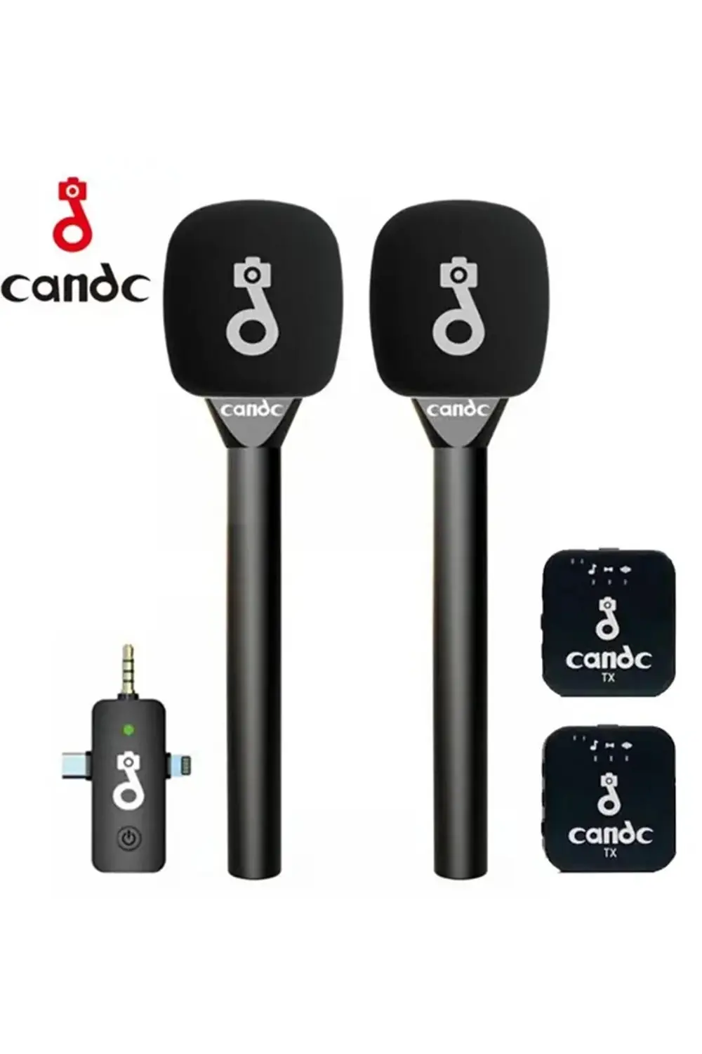 Çift Mikrofonlu Profosyonel Kablosuz Yüksek Kaliteli Ses Kaydı Rö