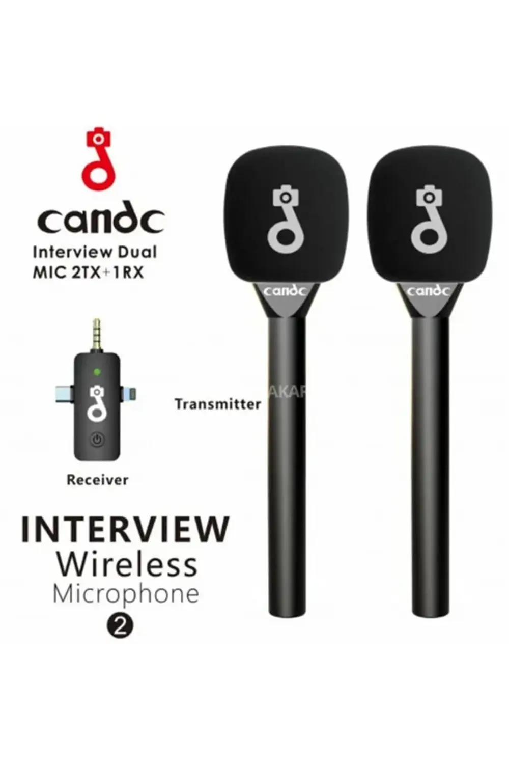 Çift Mikrofonlu Profosyonel Kablosuz Yüksek Kaliteli Ses Kaydı Rö