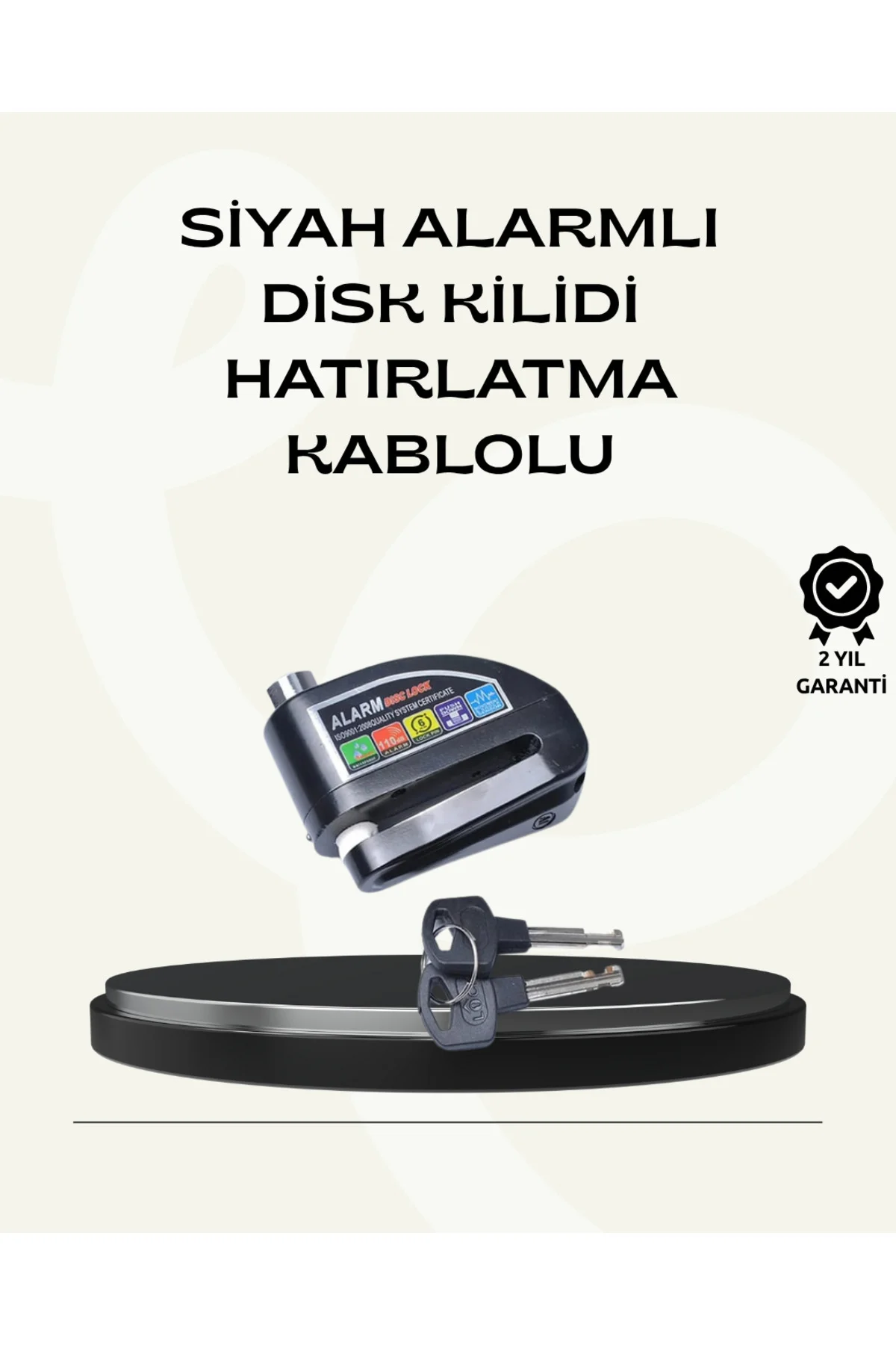 Çift Modlu 110Db Alarmlı Disk Kilidi Suya Dayanıklı Çift Modlu 110Db Alarmlı Disk Kilidi Suya Dayanıklı