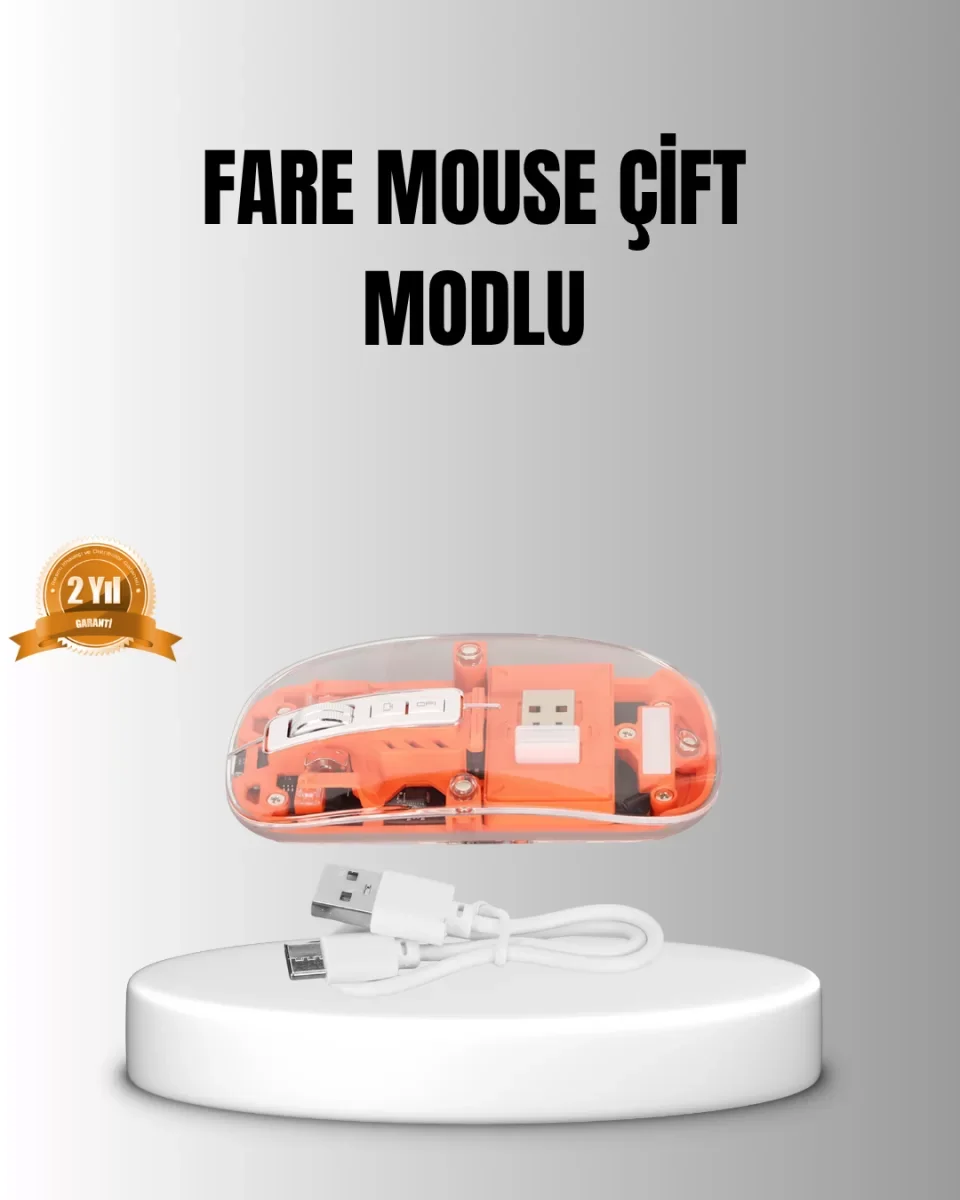 Çift Modlu Kablosuz Bluetooth 5.0 + 2.4GHz Mouse – 3 Cihaz Bağlantılı, Hızlı Geçiş Düğmeli - Lisinya