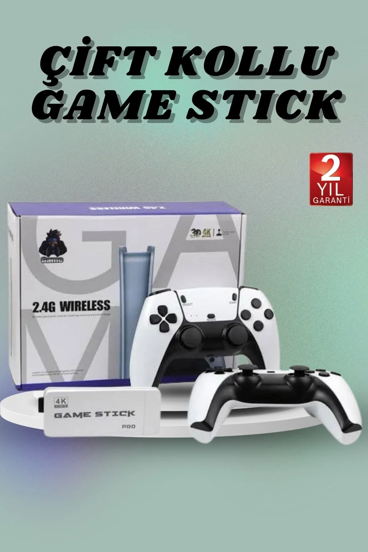 Çift Oyun Kollu 4K HD Ekran Nostaljik 20.000 Oyunlu Beyaz Game Stick Fiyatı, Yorumları ve Özellikleri