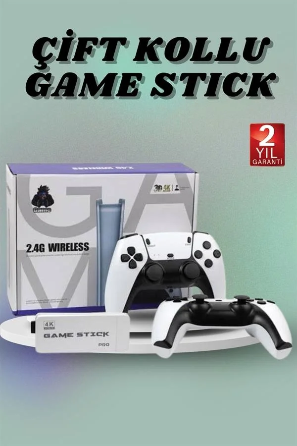 Çift Oyun Kollu 4K HD Ekran Nostaljik 20.000 Oyunlu Beyaz Game Stick Fiyatı, Yorumları ve Özellikleri