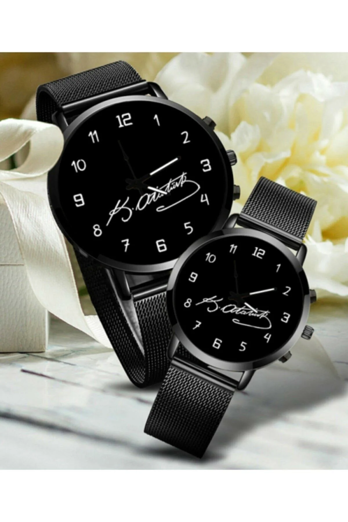 Çift Saatleri Kemal Atatürk İmzalı Çift Kol Saati Sevgili Saatler