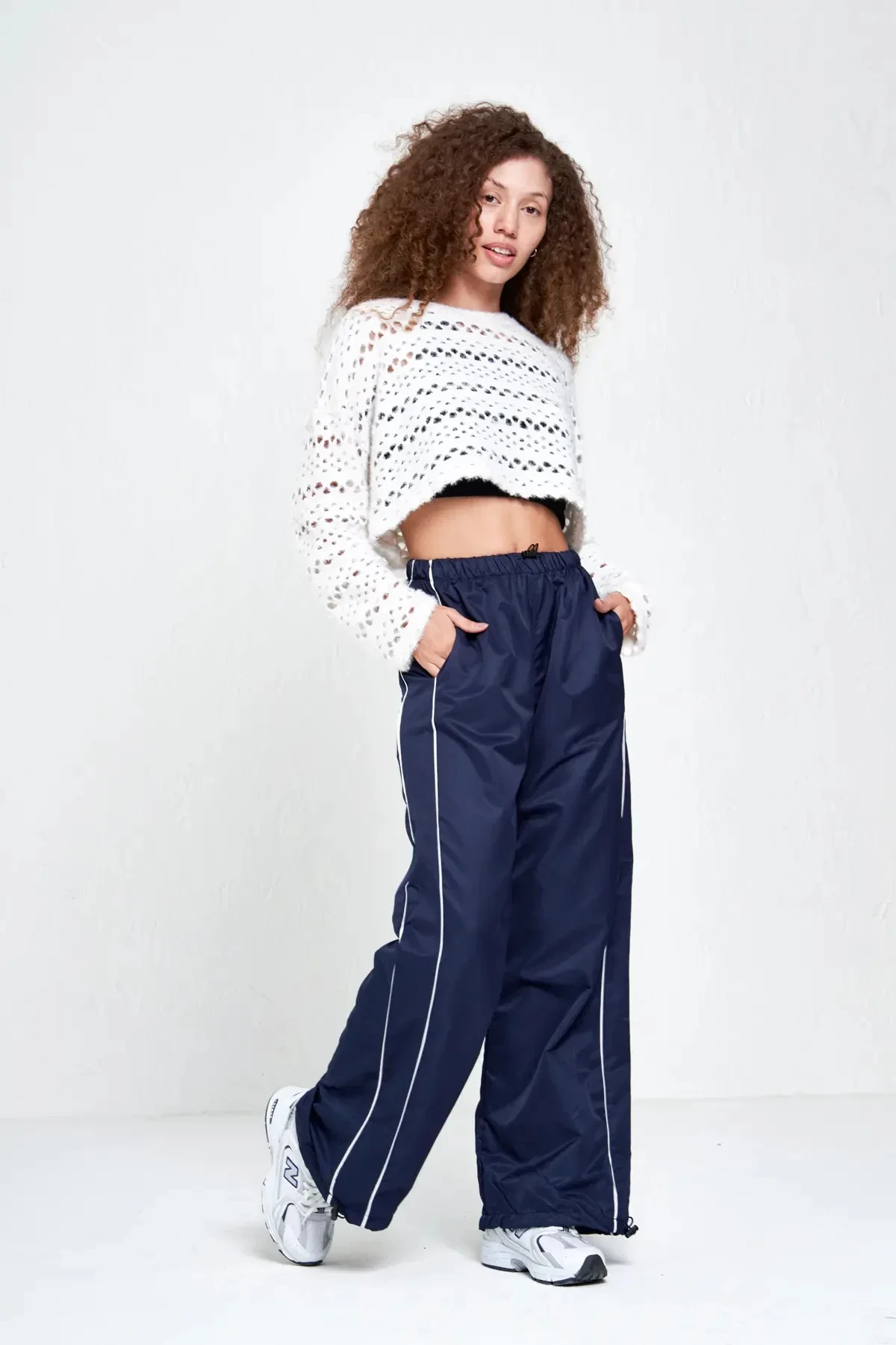 Çift Şeritli Paraşüt Pantolon