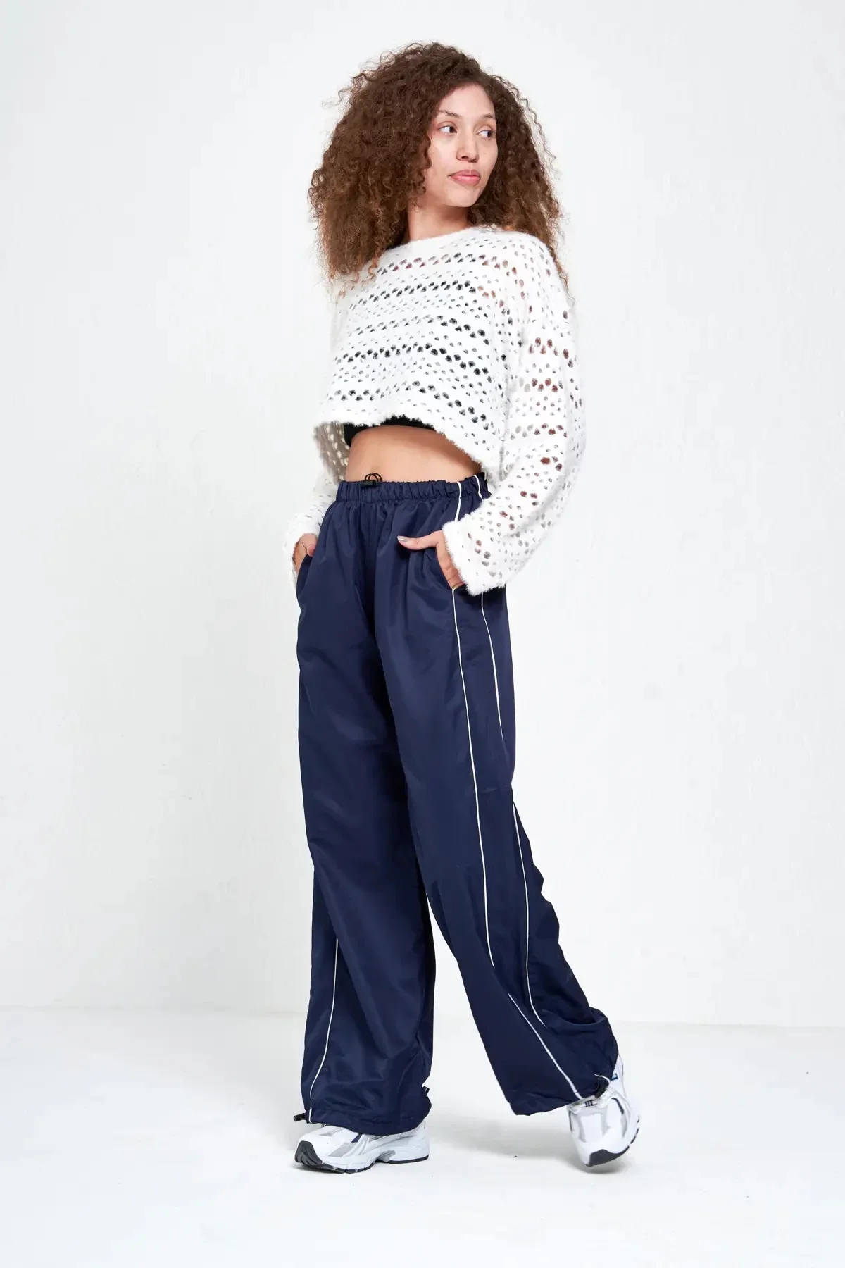 Çift Şeritli Paraşüt Pantolon