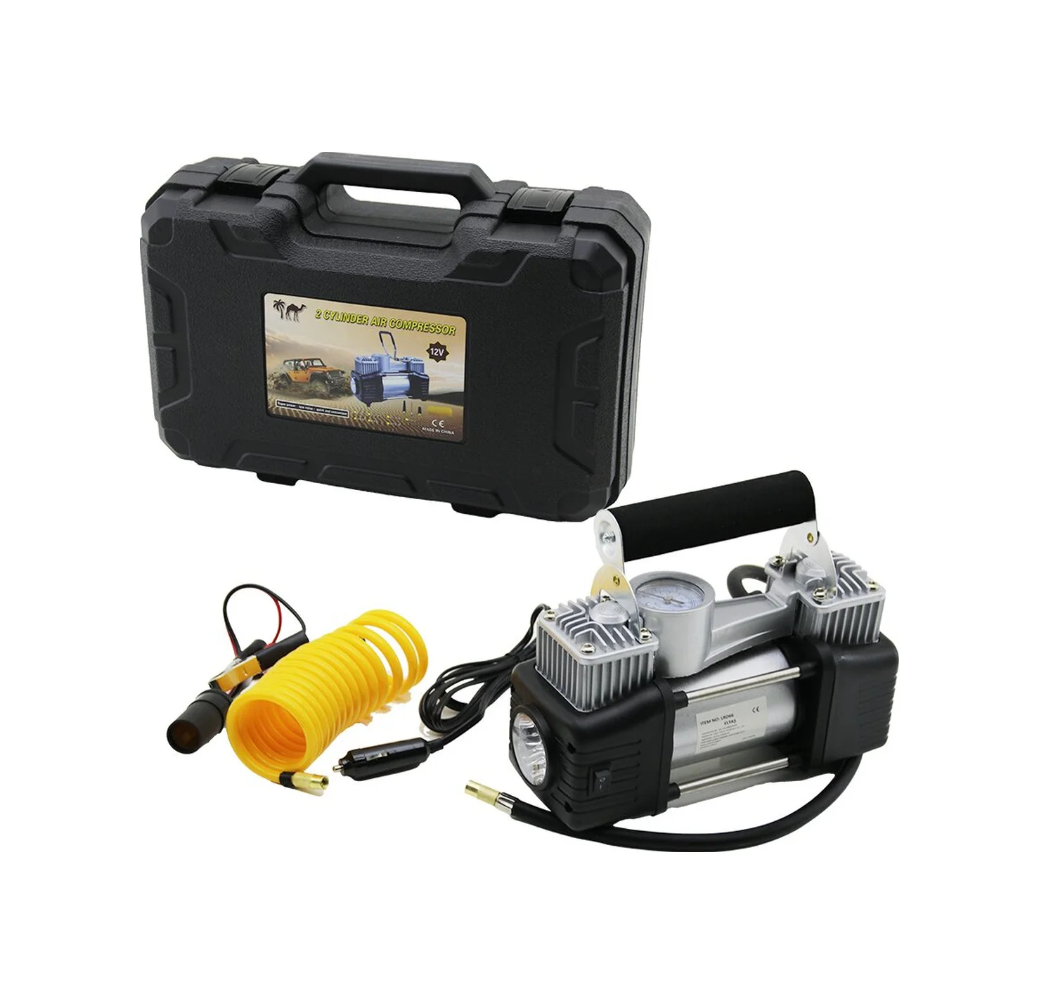 Çift Silindir Oto - Araç Hava Kompresörü Dc/12v - 23amp - 150psı 