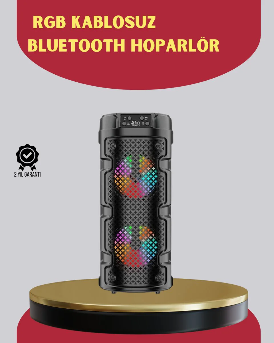Çift Sürücülü Taşınabilir Kablosuz Hoparlör - Bluetooth 5.0 ile Kesintisiz Ses