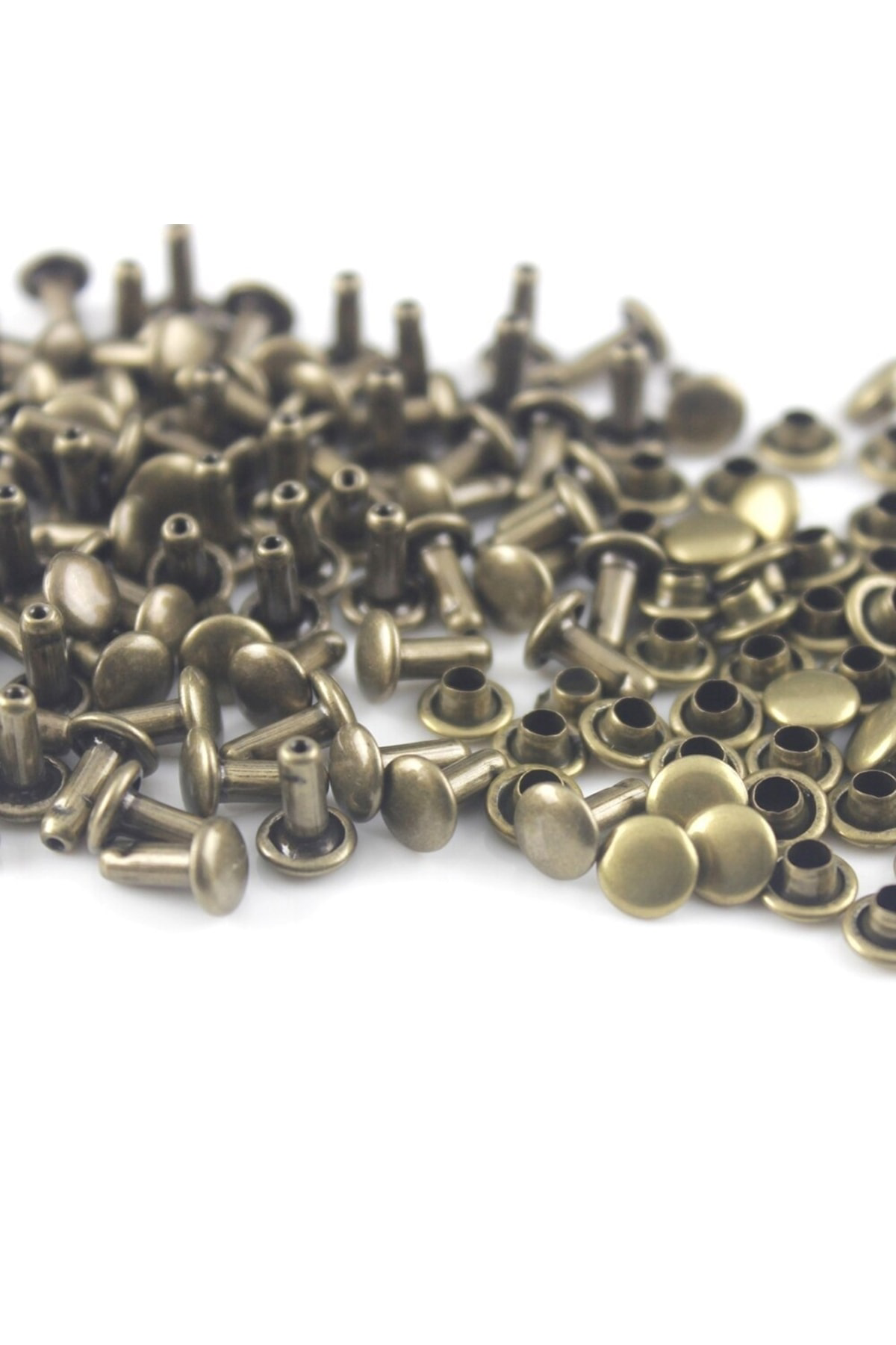 Tuhafiyecimiz Çift Taraflı 9 Mm Perçin, Rivet, Toruk 33,5 No [1000 Adet] Bronz