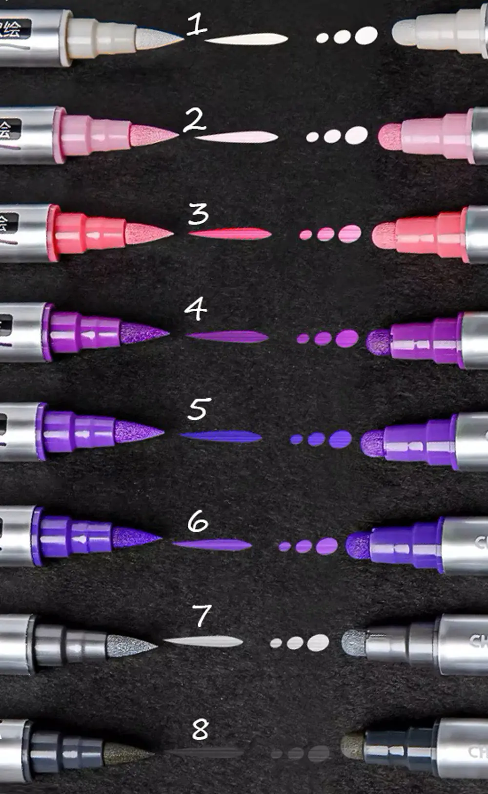 Çift Taraflı Akrilik Marker Kalemi - 1 Adet- Pembe