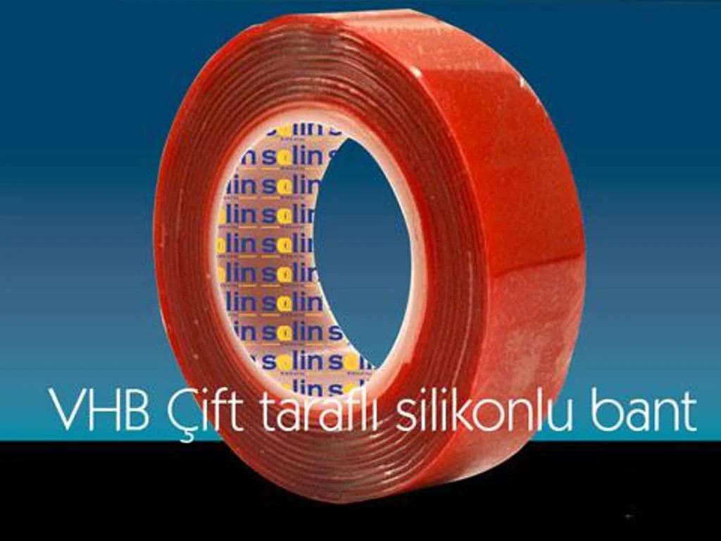 Çift Taraflı Akrilik ize Bant 18 mm x 2 metre Kırmızı VHB