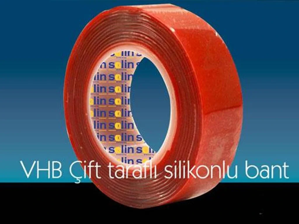 Çift Taraflı Akrilik Silikonize Bant 18 Mm X 2 Metre Kırmızı Vhb Çift Taraflı Akrilik Silikonize Bant 18 Mm X 2 Metre Kırmızı Vhb