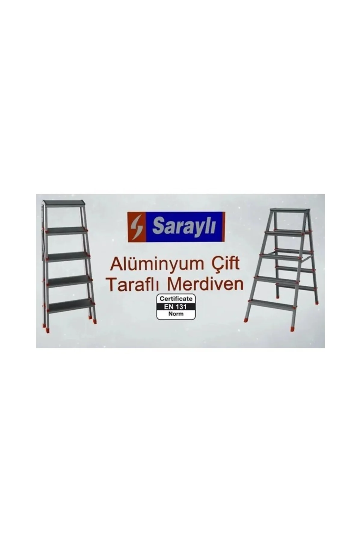Çift Taraflı Alüminyum Merdiven 5+5 Çift Taraflı Alüminyum Merdiven 5+5 - Görsel 3
