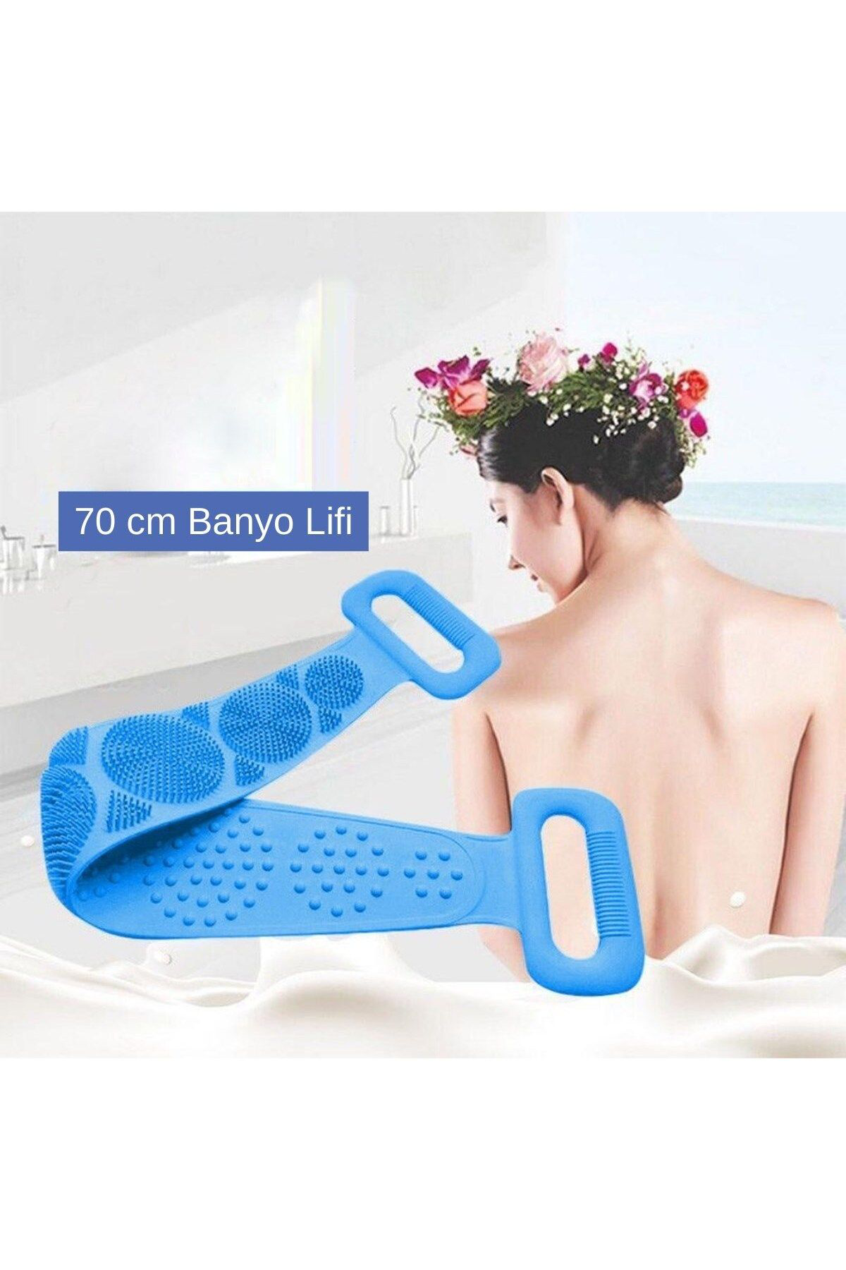 Ok Aksesuar Çift Tarafli Banyo Hamam Lifi Silikon Masajli Yumuşak Duş Lifi Uz