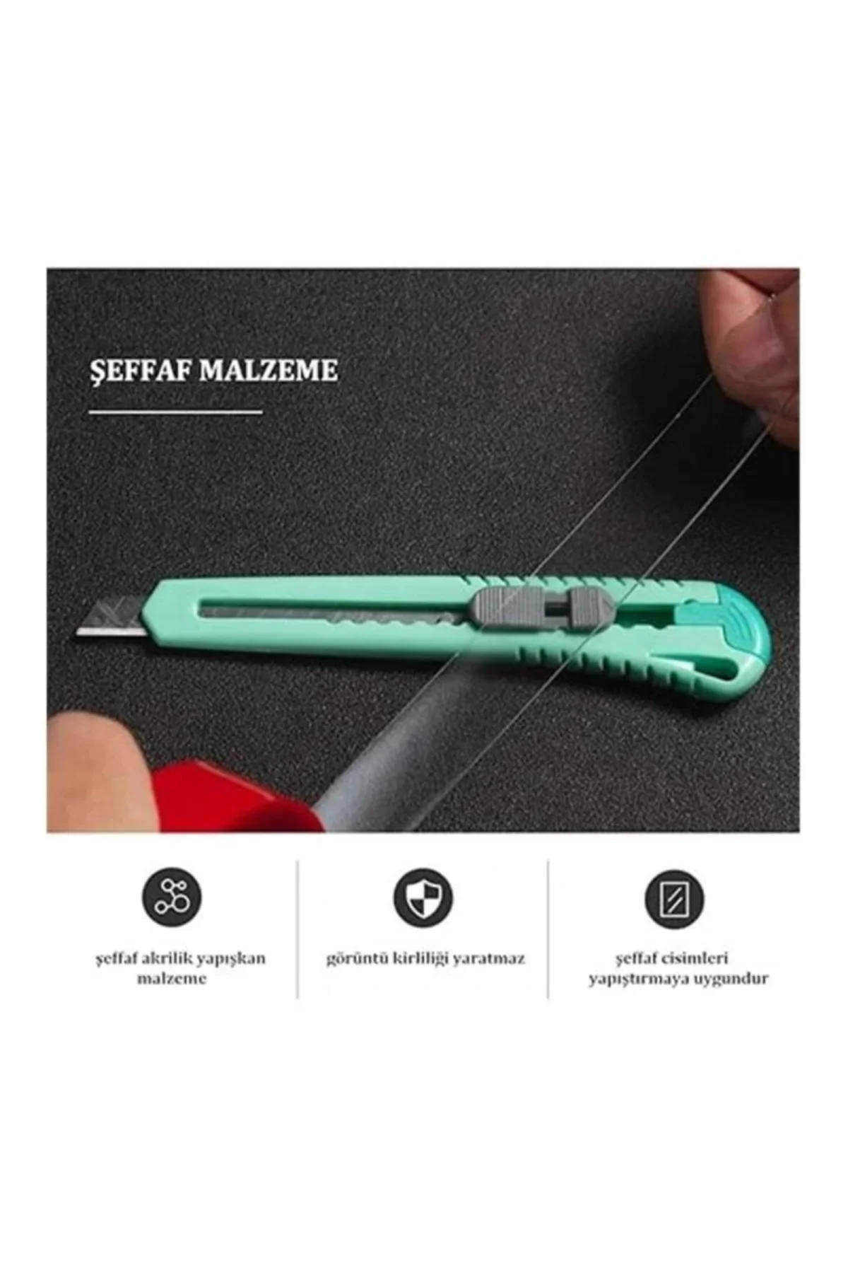 Çift Taraflı Bant Şeffaf Silikonlu Su Geçirmez Akrilik Montaj Bandı (5 mt x 10 mm)