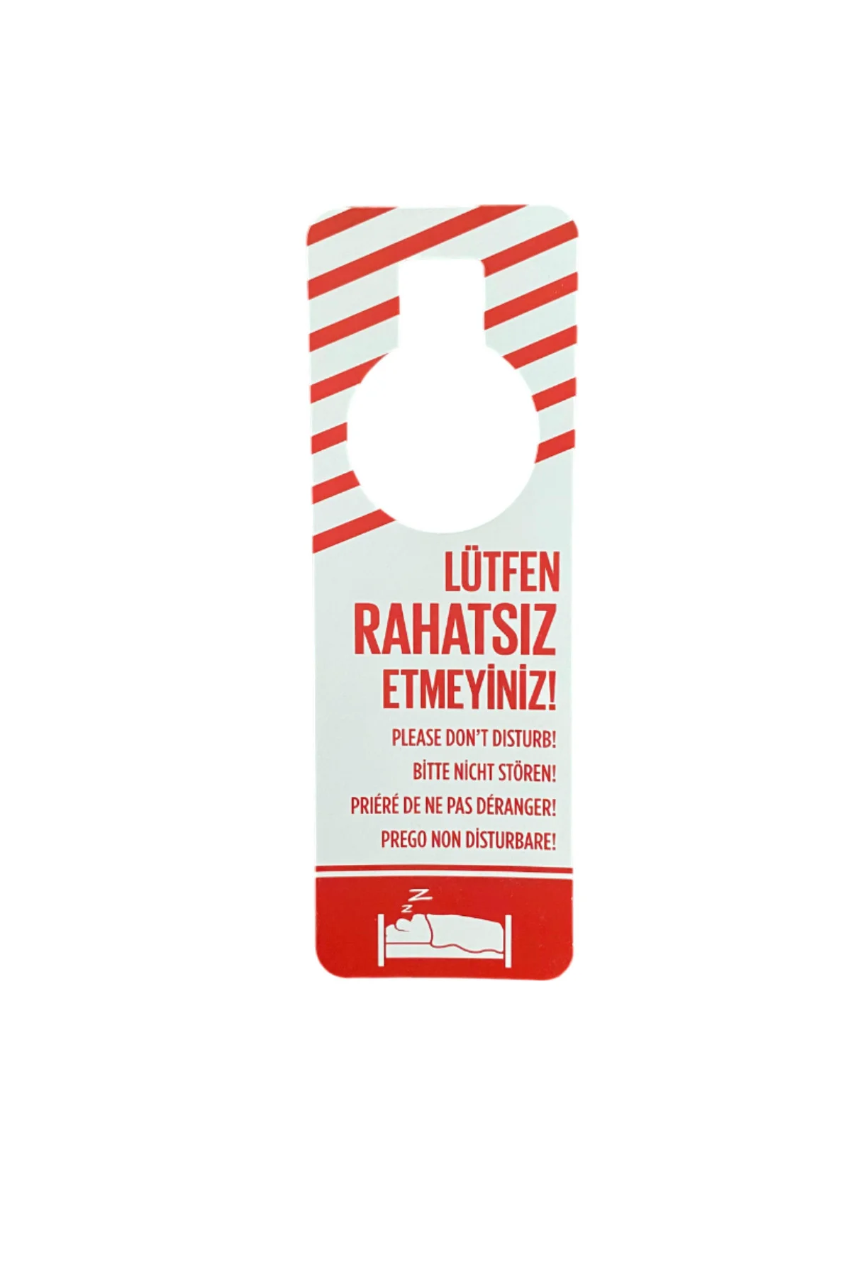 Çift Taraflı DND Kapı Kolu Kartı (Rahatsız Etmeyin Odayı Temizley