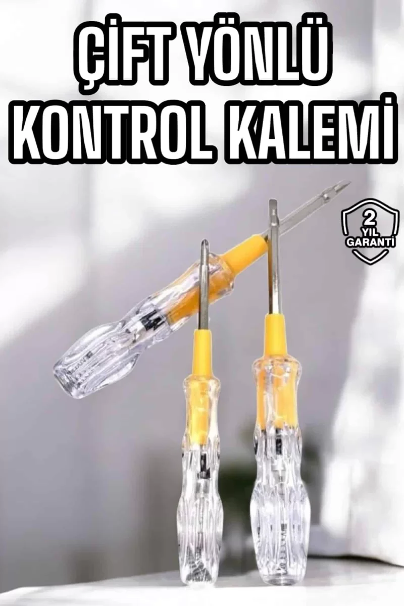 Çift Taraflı Elektrik Kontrol Kalemi Şeffaf Tornavida - Lisinya Çift Taraflı Elektrik Kontrol Kalemi Şeffaf Tornavida - Lisinya