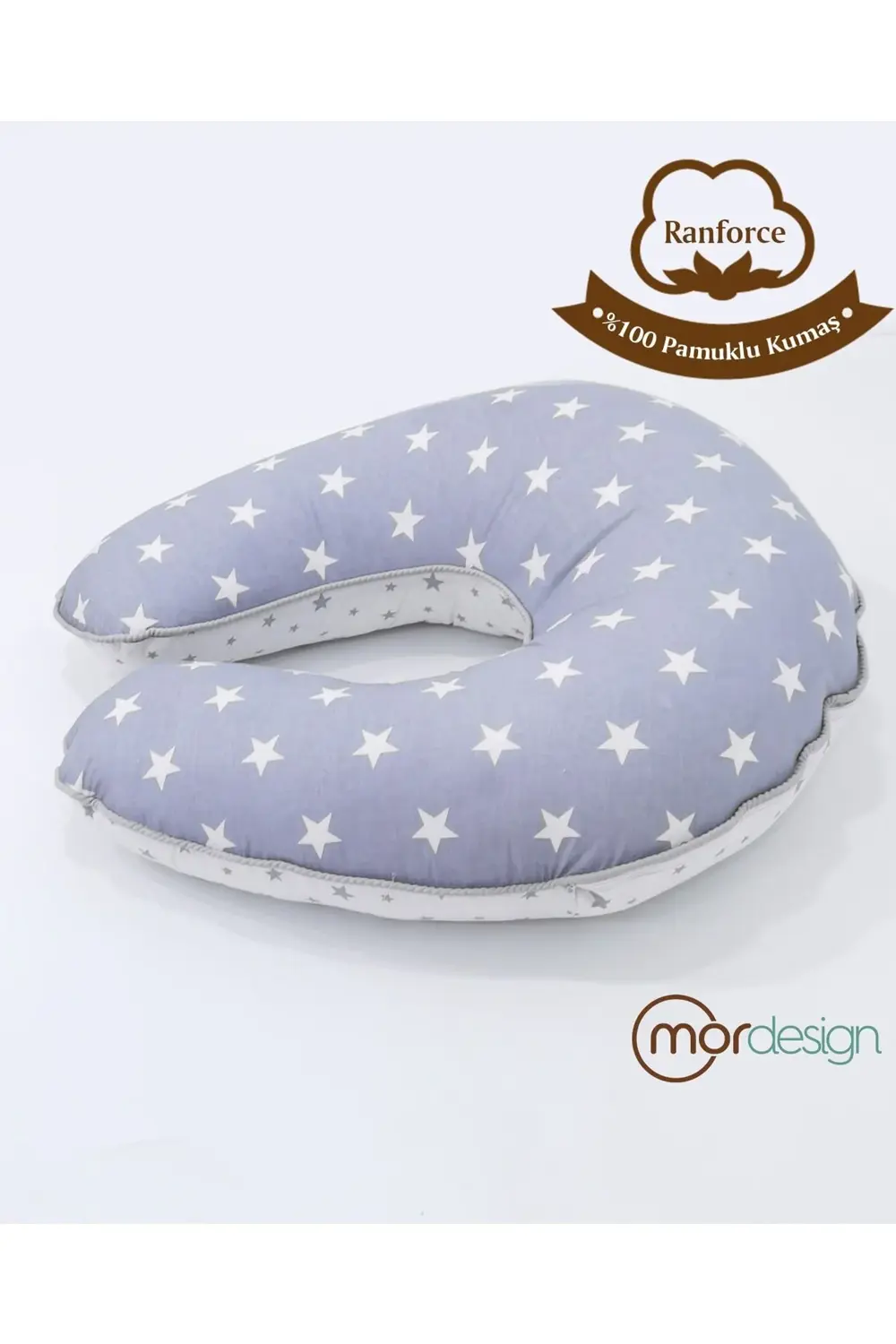 Mordesign Çift Taraflı Emzirme Yastığı / Bebek Destek Minderi Kç. Yıldız De
