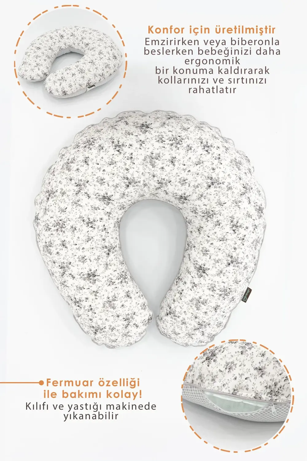 Çift Taraflı Emzirme Yastığı /bebek Destek Minderi, Hamile Yastığ