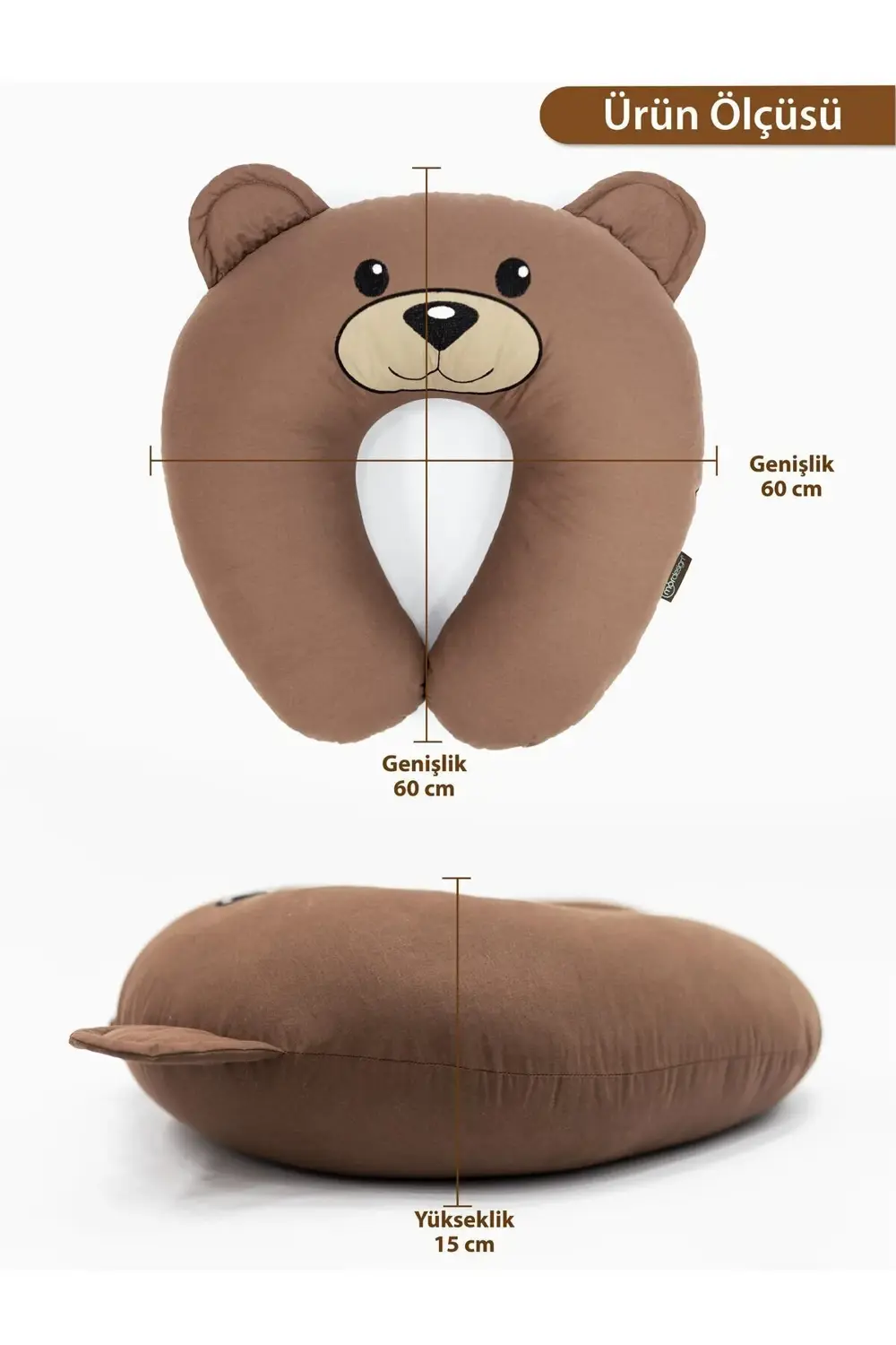 Mordesign Çift Taraflı Emzirme Yastığı Bebek Destek Minderi Hamile Yastığı