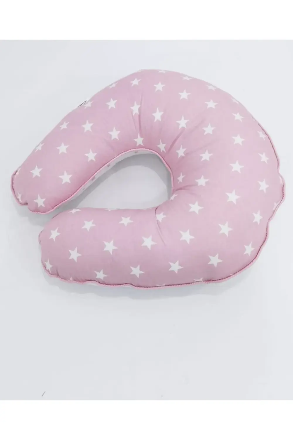 Mordesign Çift Taraflı Emzirme Yastığı / Bebek Destek Minderi Yıldız Pembe