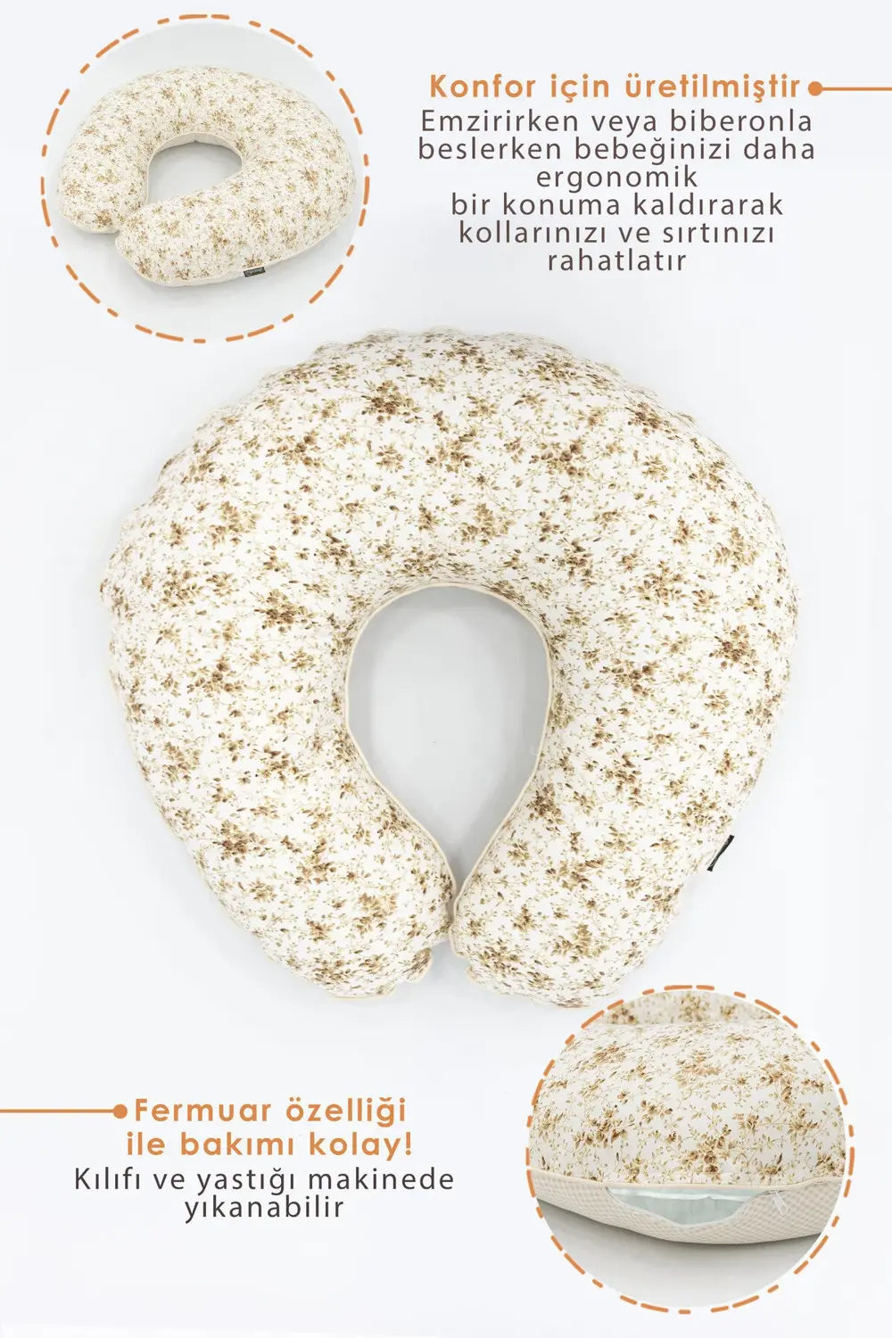 Çift Taraflı Emzirme Yastığı /bebek Destek Minderi, Hamile Yastığ