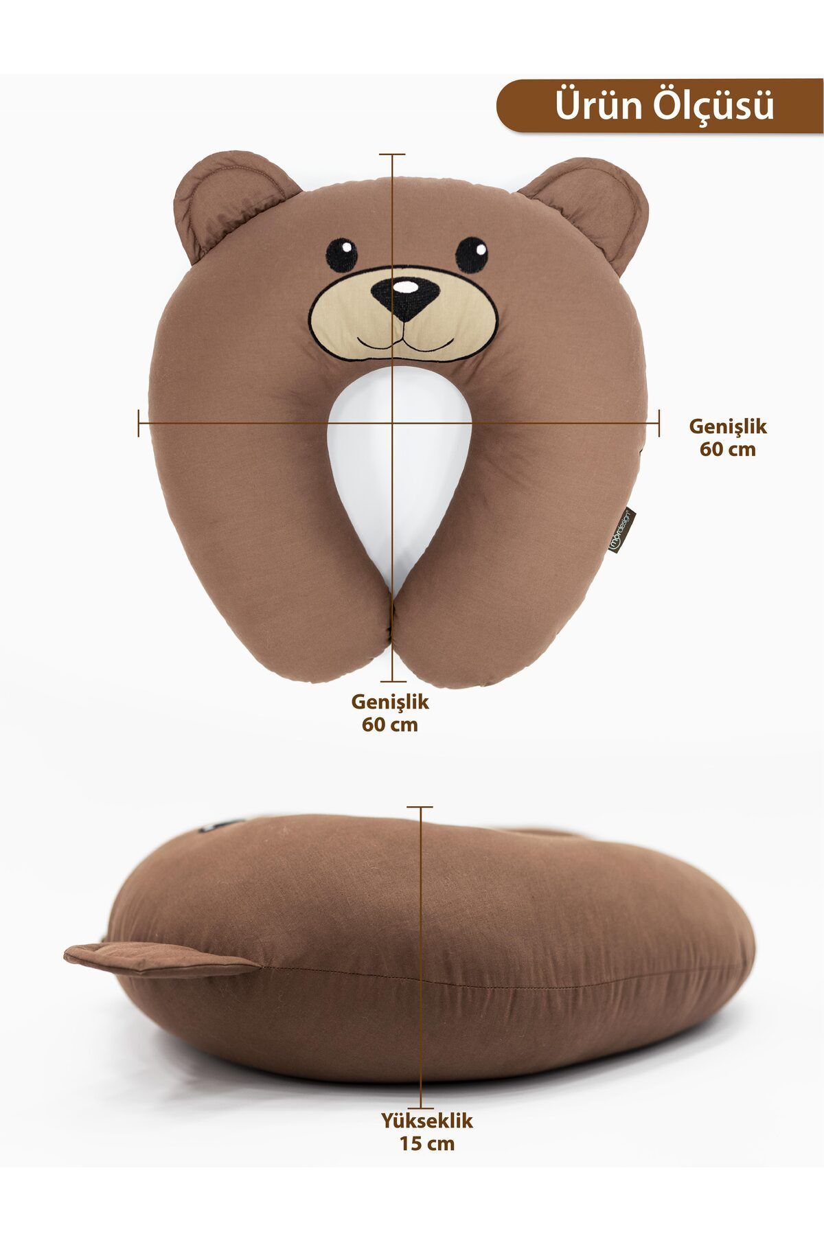 Mordesign Çift Taraflı Emzirme Yastığı Bebek Destek Minderi Hamile Yastığı