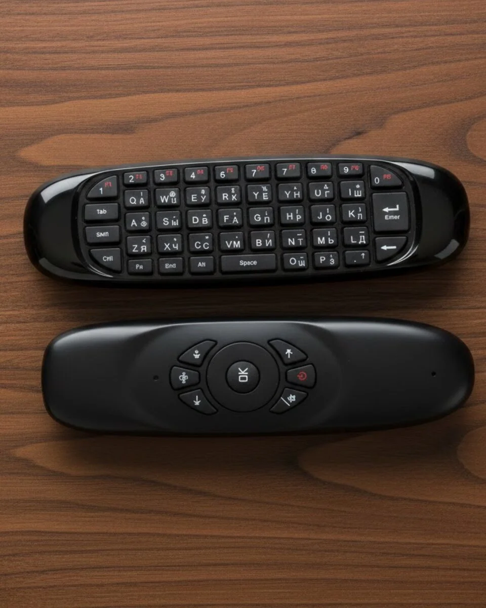 Çift Taraflı Hava Mouse Kablosuz Klavye ve Uzaktan Kumanda - 2.4G Somatosensör Sistemi ile 10-30m Mesafede Maksimum Kontrol