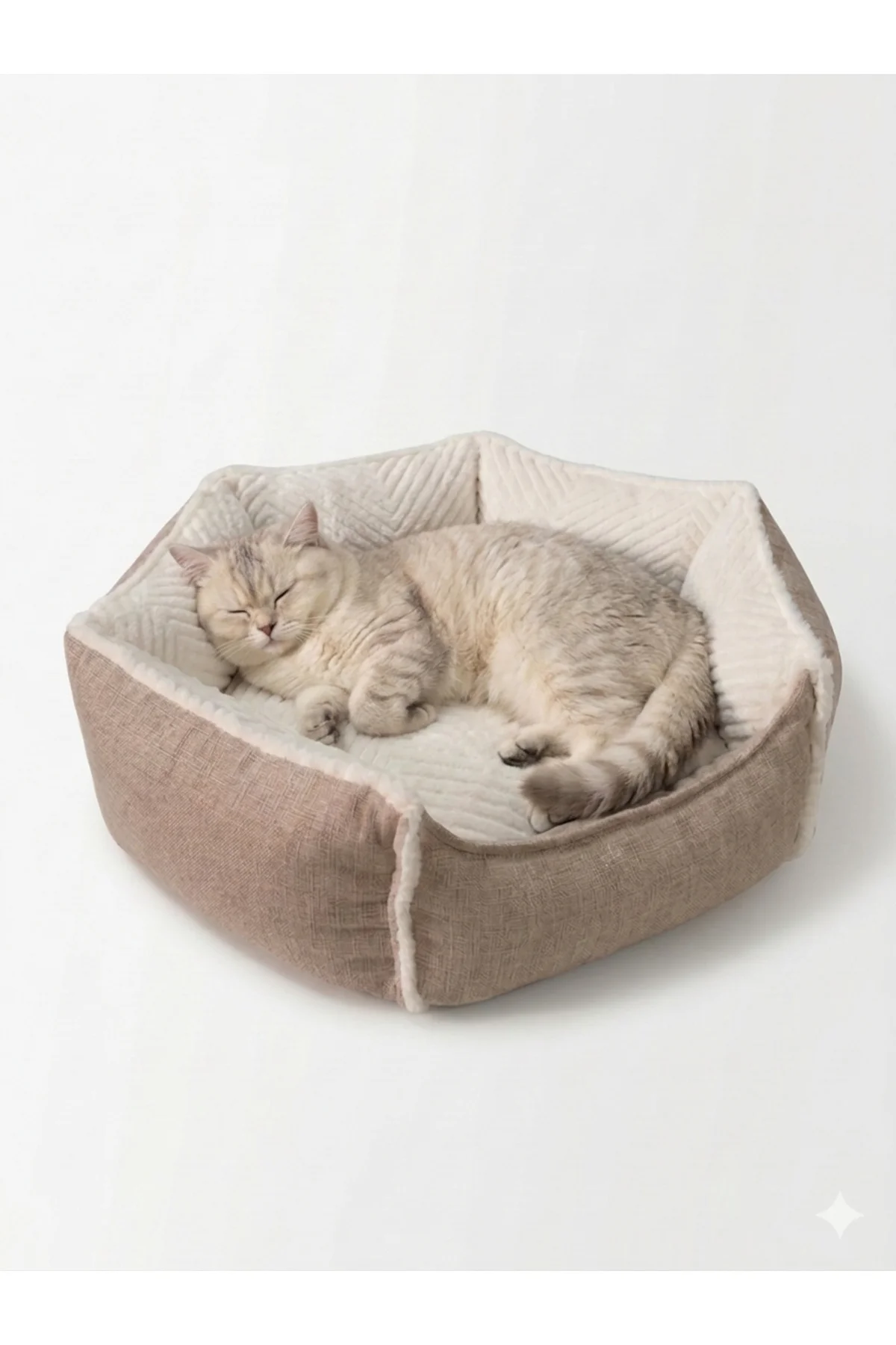 Çift Taraflı Kedi Yatağı Köpek Yatağı 55x60 cm Kışlık Pofidik Pel