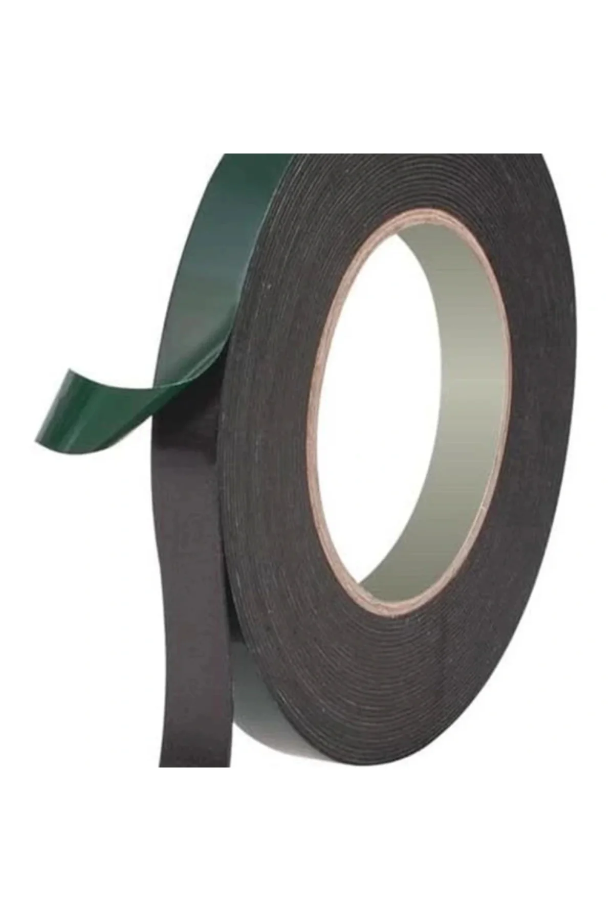 Çift Taraflı Köpük Bant Eva Montaj Bandı 18 mm x 10 Metre, Yeşil/Siyah
