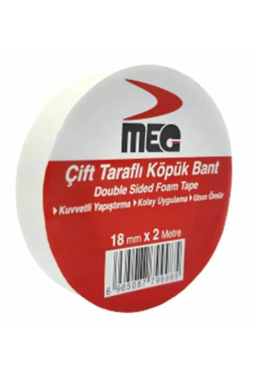 Çift Taraflı Köpük Bant 18mm*2mt