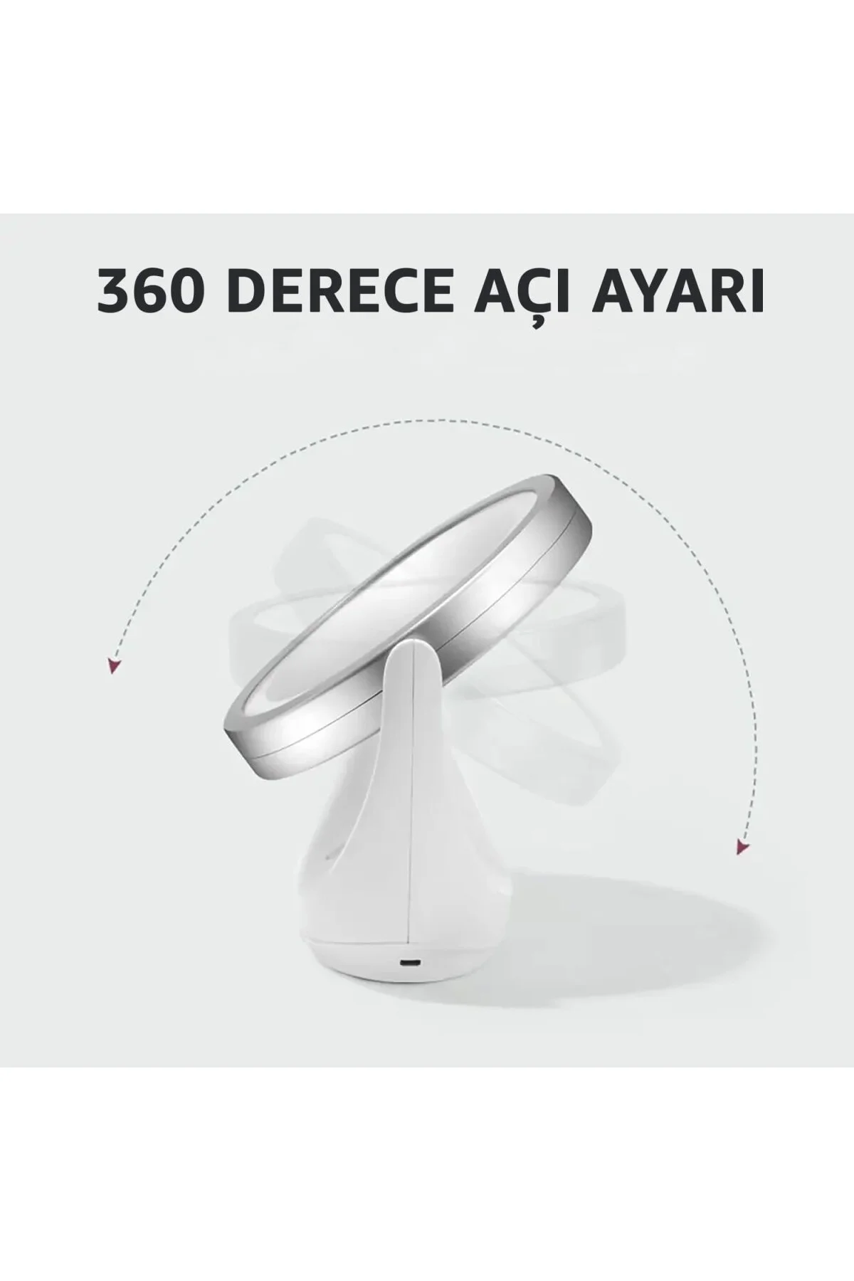 Çift Taraflı Makyaj Aynası Şarjlı Makyaj Aynası 5 Kat Büyütme Işı