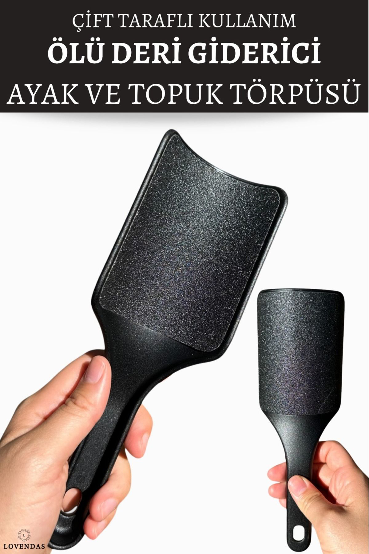 Çift Taraflı Özel Oval Tasarım Ölü Deri Çıkarıcı Ayak ve Topuk Tö