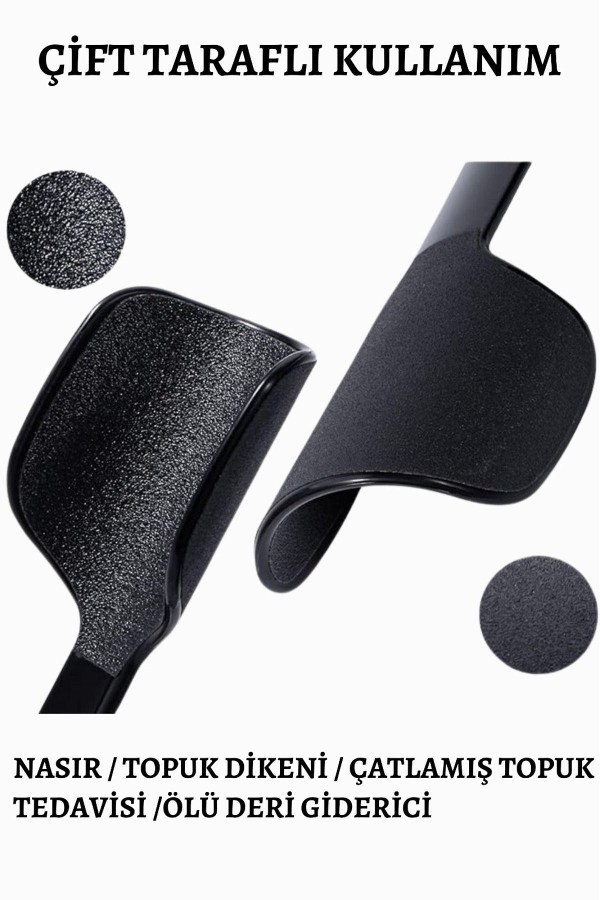 Çift Taraflı Özel Oval Tasarım Ölü Deri Çıkarıcı Ayak ve Topuk Tö