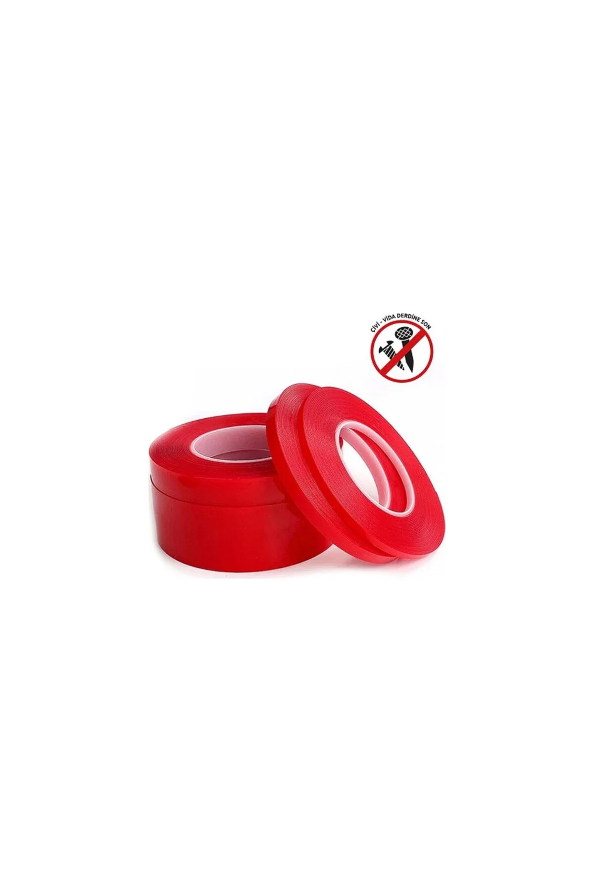 Çift Taraflı Silikon Bant 18 Mm 2 Mt Şeffaf Çift Taraflı Silikon Bant 18 Mm 2 Mt Şeffaf