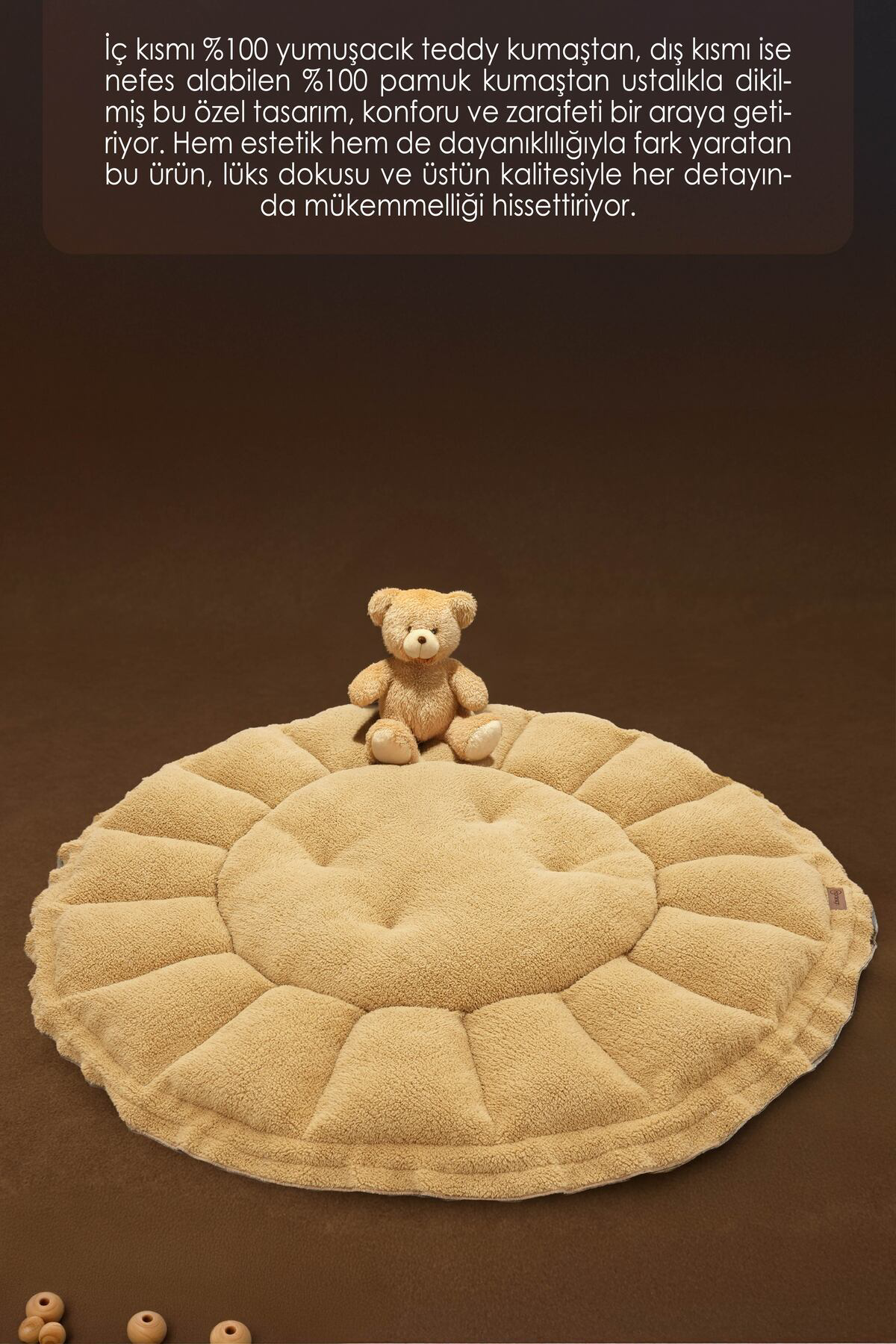 Mordesign Çift Taraflı Teddy Kumaş Bebek Yatağı Ve Oyun Halısı, Babynest, O Mordesign Çift Taraflı Teddy Kumaş Bebek Yatağı Ve Oyun Halısı, Babynest, O