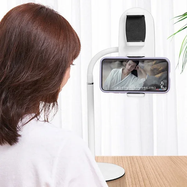 Çift Telefon Masa Üstü Tutucu – Canlı Yayın & TikTok Çekimi İçin 360° Dönebilir 2’li Stand