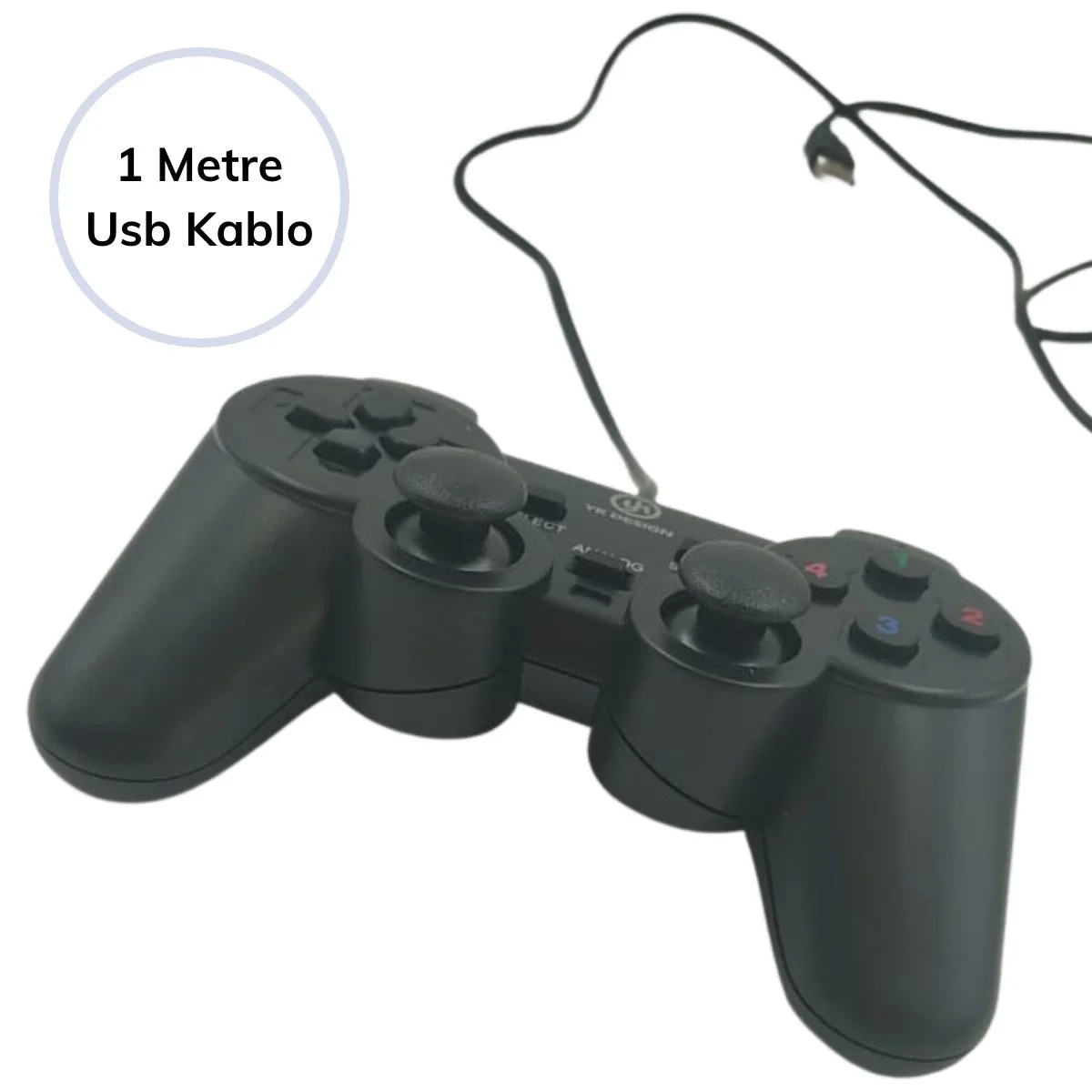 Çift Titreşimli Usb Kablolu Oyun Kolu Pc Uyumlu Vibration Gamepad Çift Titreşimli Usb Kablolu Oyun Kolu Pc Uyumlu Vibration Gamepad