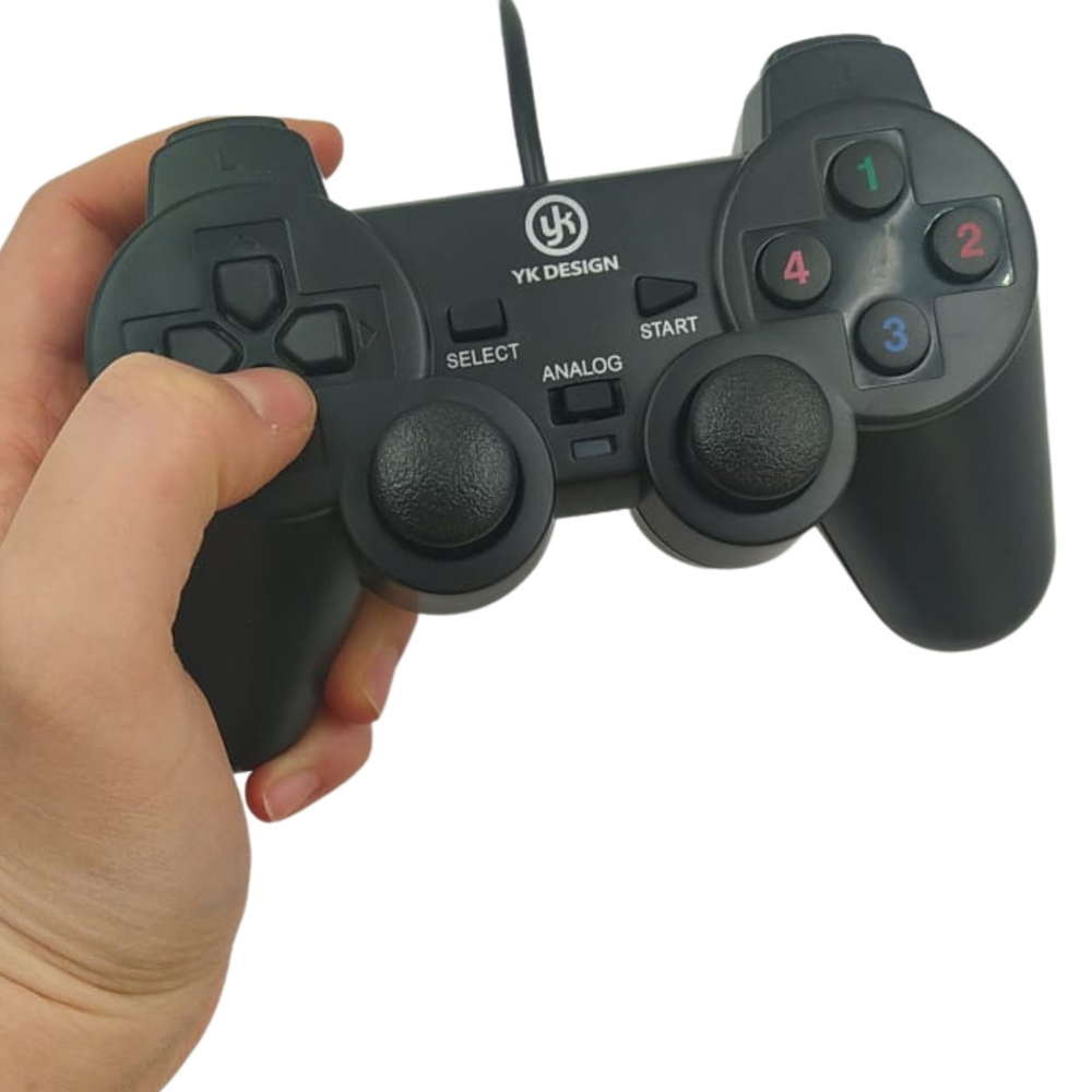 Çift Titreşimli USB Kablolu Oyun Kolu PC Uyumlu Vibration Gamepad