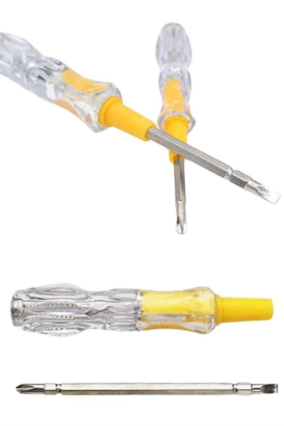 Astraltech Çift Uçlu Kontrol Kalemi Elektrik Test Kalemi Şeffaf