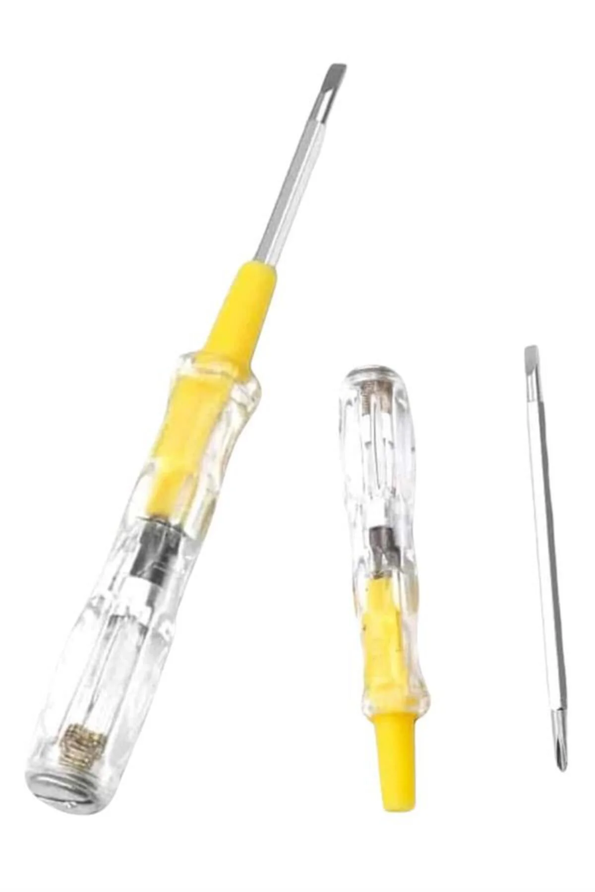 Çift Uçlu Kontrol Kalemi Elektrik Test Kalemi Şeffaf