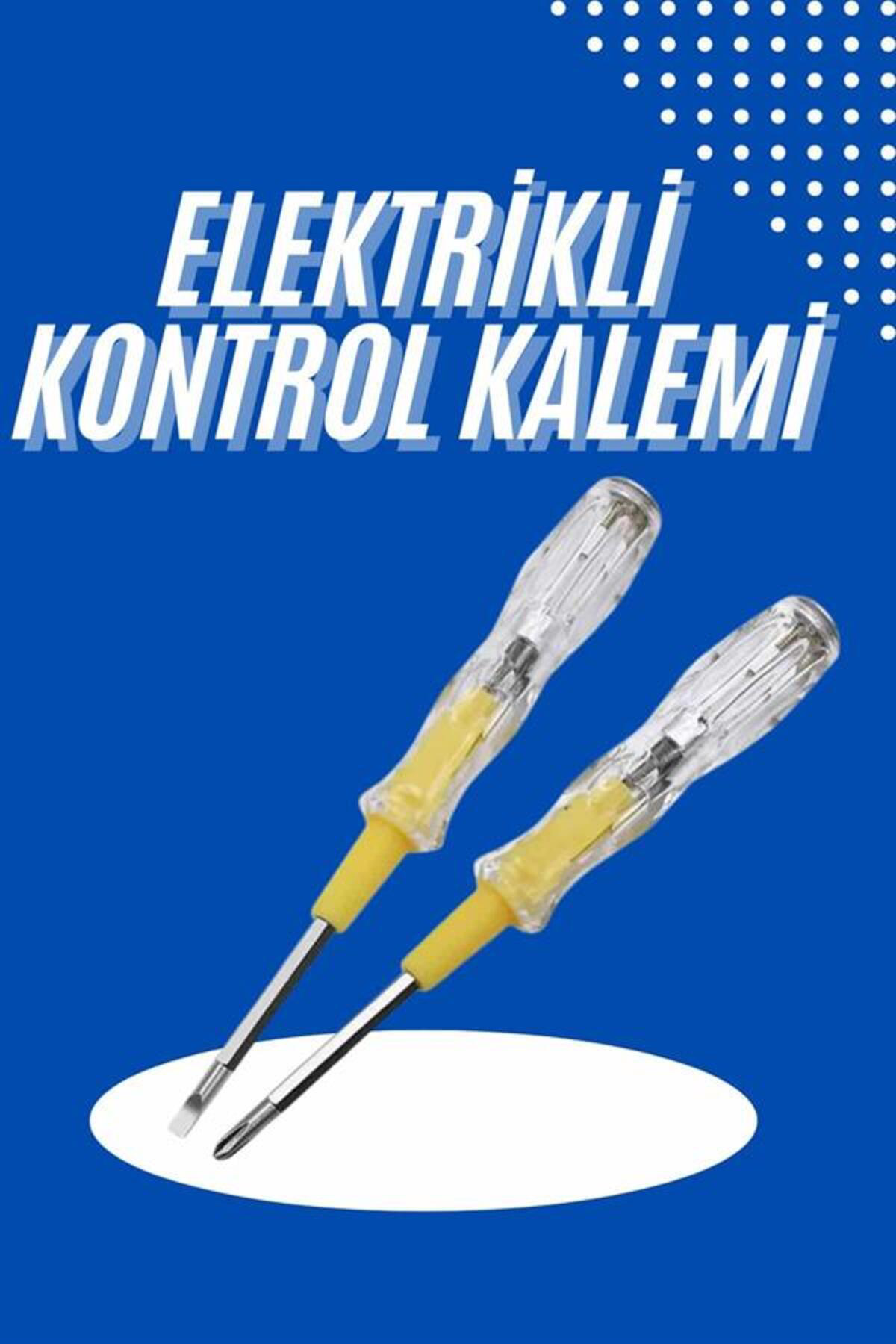 Astraltech Çift Uçlu Kontrol Kalemi Elektrik Test Kalemi Şeffaf