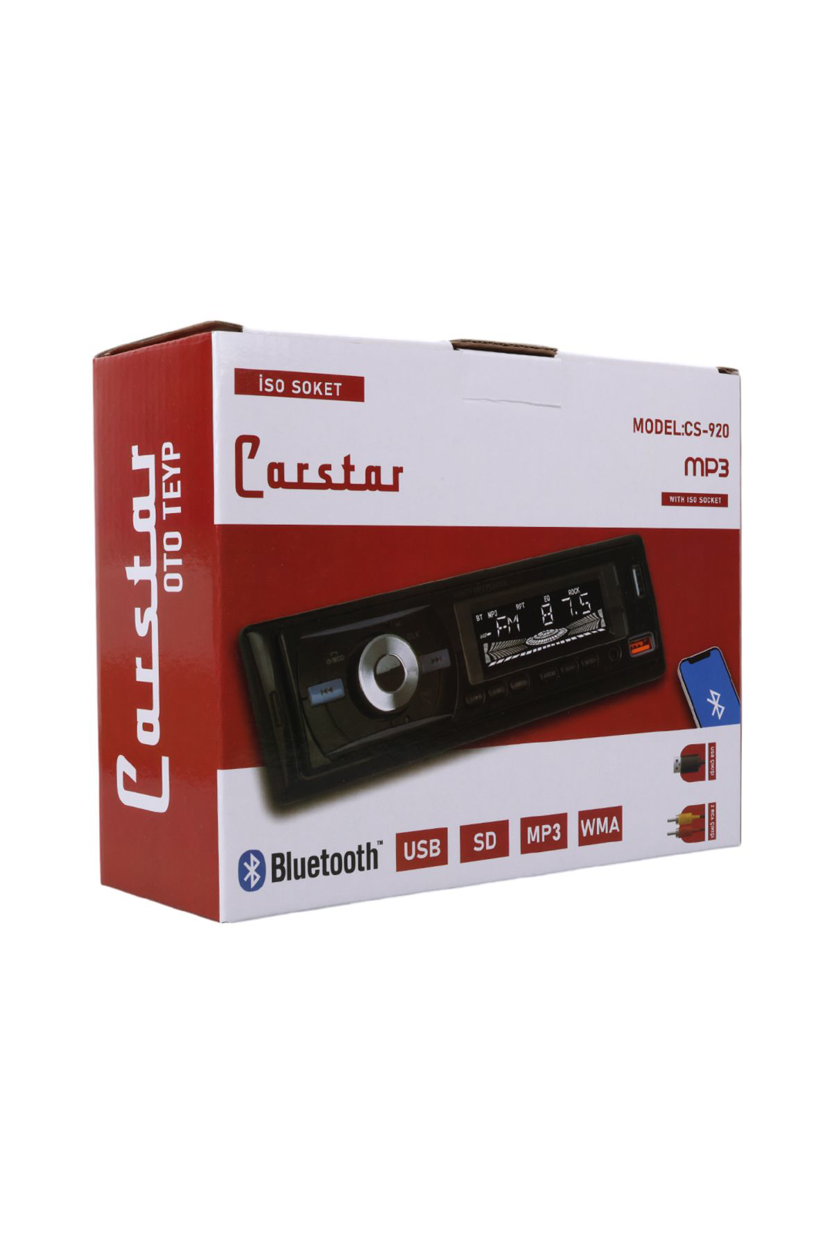 Ok Aksesuar Çift Usb/Sd/Fm/Aux/Bluetooth Kumandali Oto Teyp 4X60 Watt Cs-920